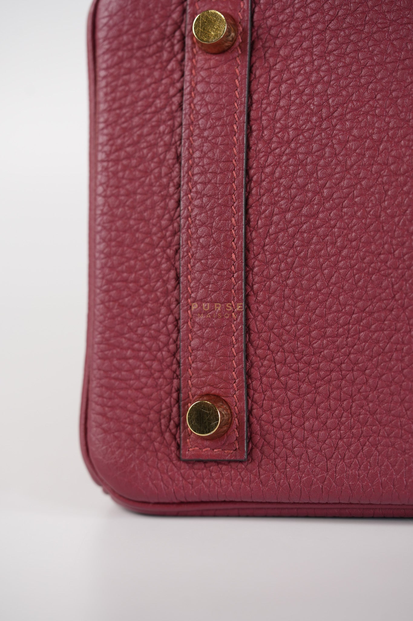 Birkin 30 Rouge Grenat in Togo Leather and Gold Hardware Stamp A (2017) | Purse Maison Luxury Bags Shop