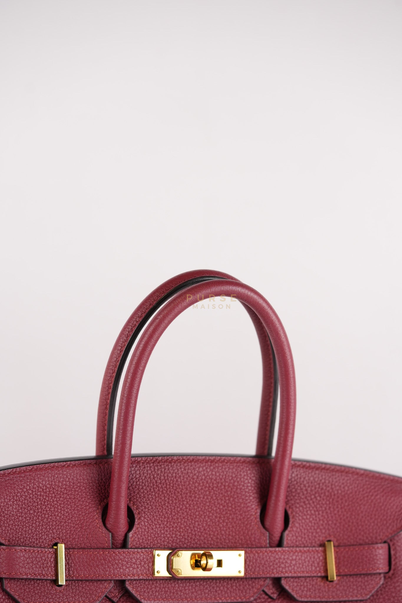 Birkin 30 Rouge Grenat in Togo Leather and Gold Hardware Stamp A (2017) | Purse Maison Luxury Bags Shop