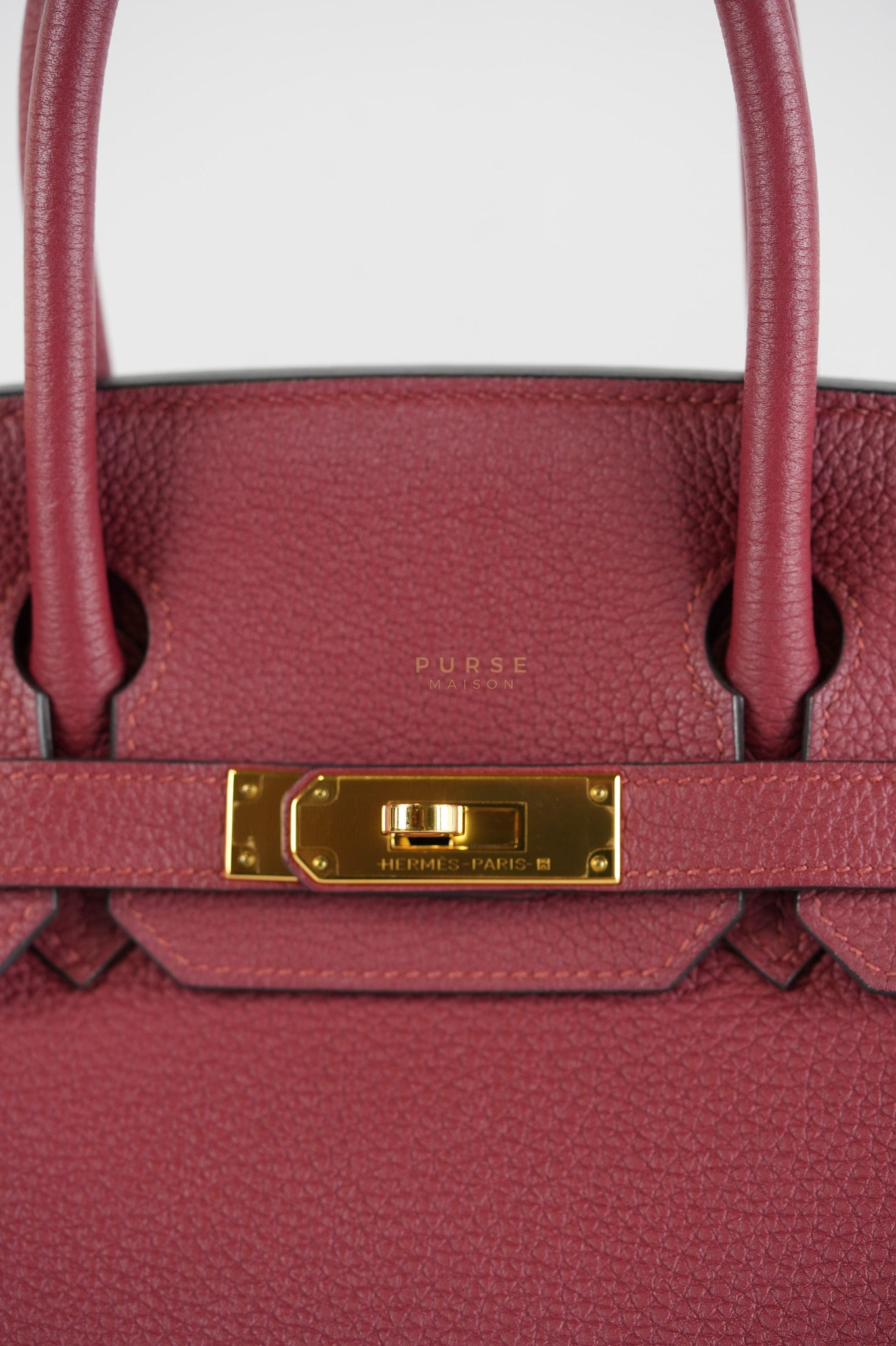 Birkin 30 Rouge Grenat in Togo Leather and Gold Hardware Stamp A (2017) | Purse Maison Luxury Bags Shop