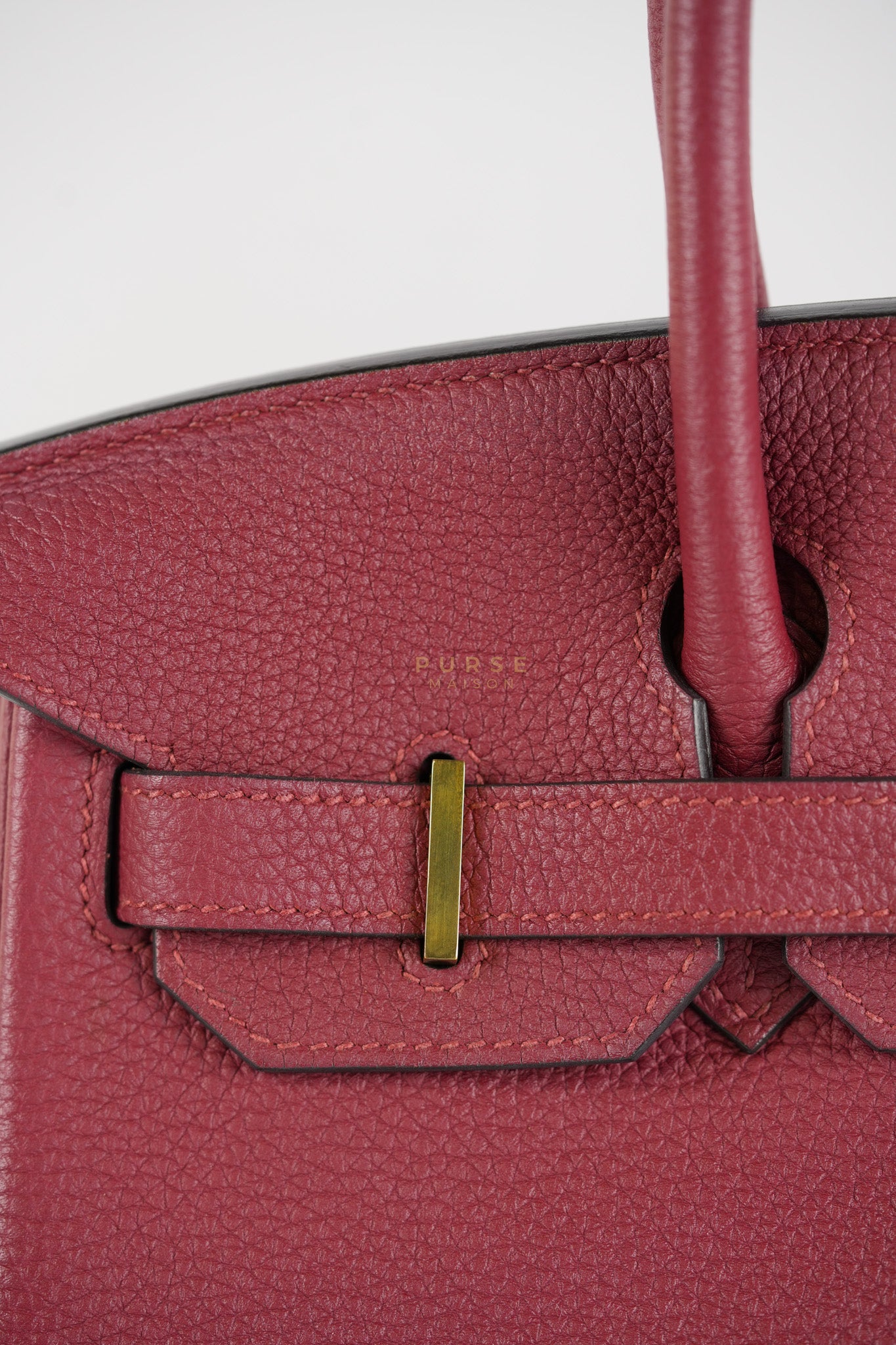 Birkin 30 Rouge Grenat in Togo Leather and Gold Hardware Stamp A (2017) | Purse Maison Luxury Bags Shop