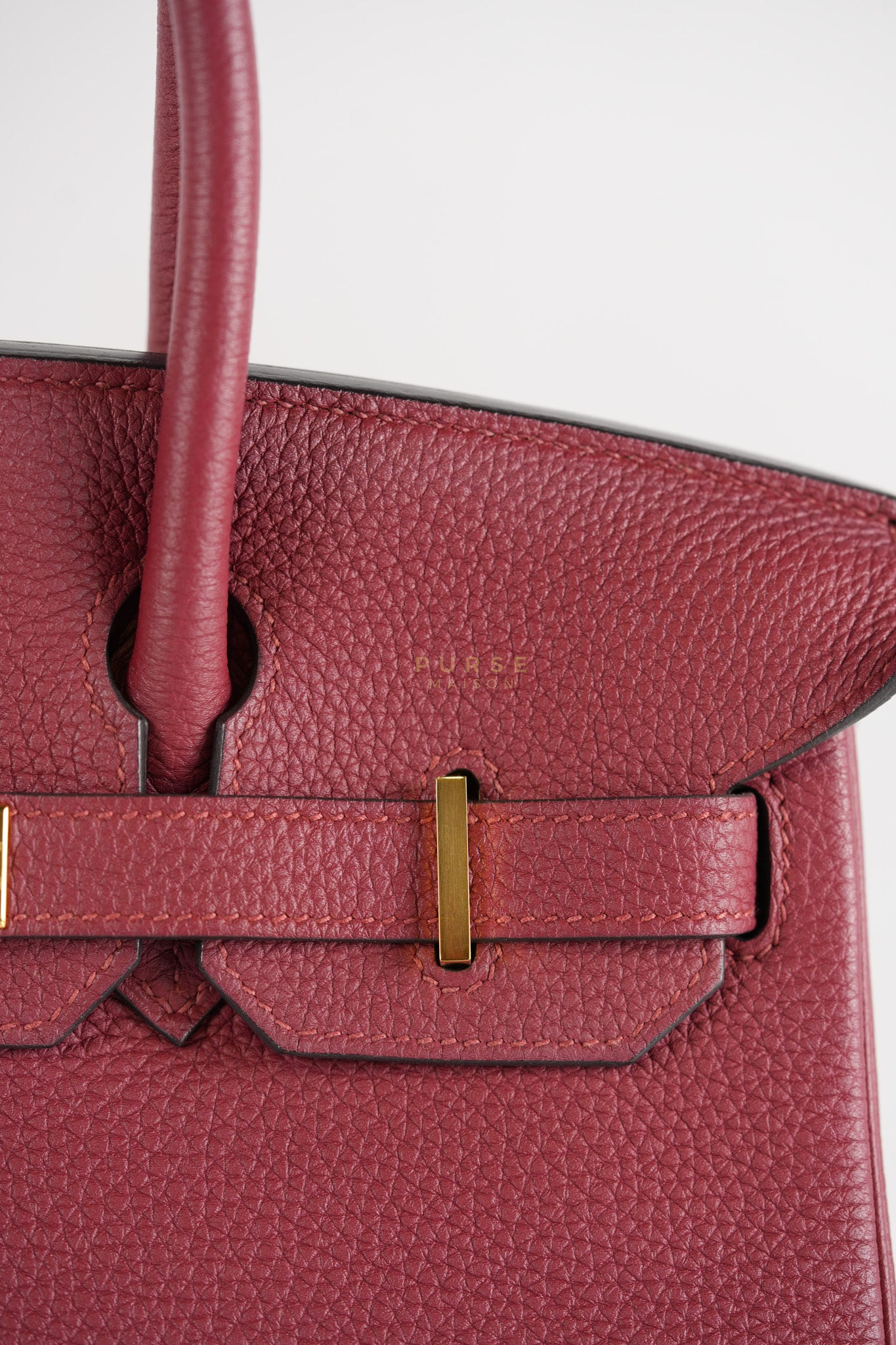 Birkin 30 Rouge Grenat in Togo Leather and Gold Hardware Stamp A (2017) | Purse Maison Luxury Bags Shop