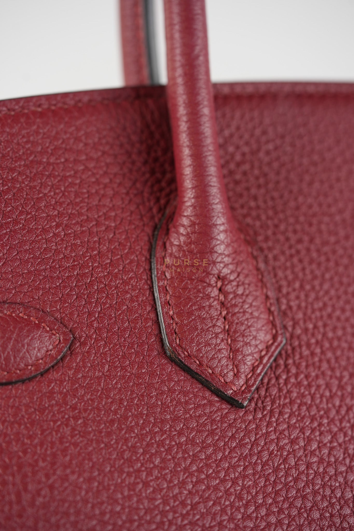 Birkin 30 Rouge Grenat in Togo Leather and Gold Hardware Stamp A (2017) | Purse Maison Luxury Bags Shop