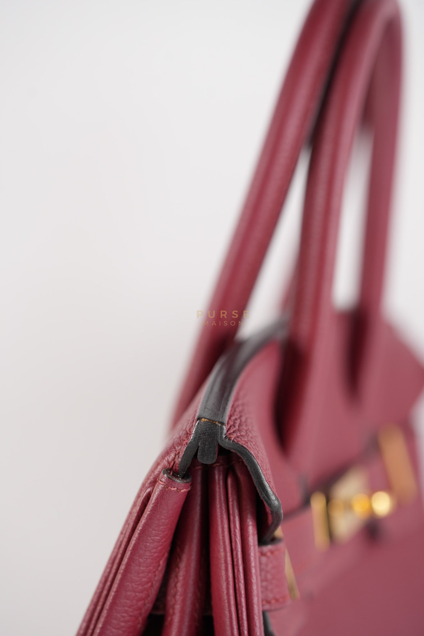 Birkin 30 Rouge Grenat in Togo Leather and Gold Hardware Stamp A (2017) | Purse Maison Luxury Bags Shop