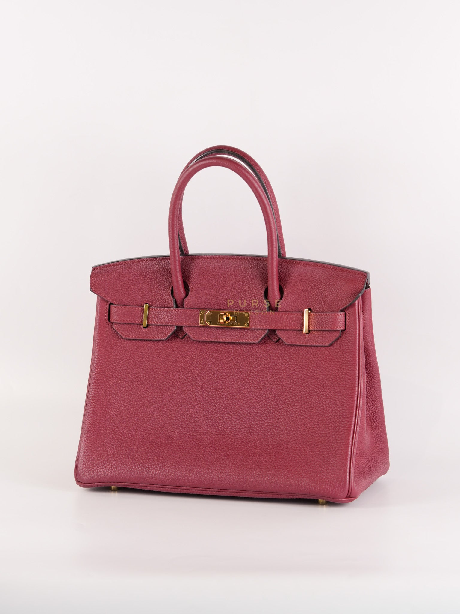 Birkin 30 Rouge Grenat in Togo Leather and Gold Hardware Stamp A (2017) | Purse Maison Luxury Bags Shop