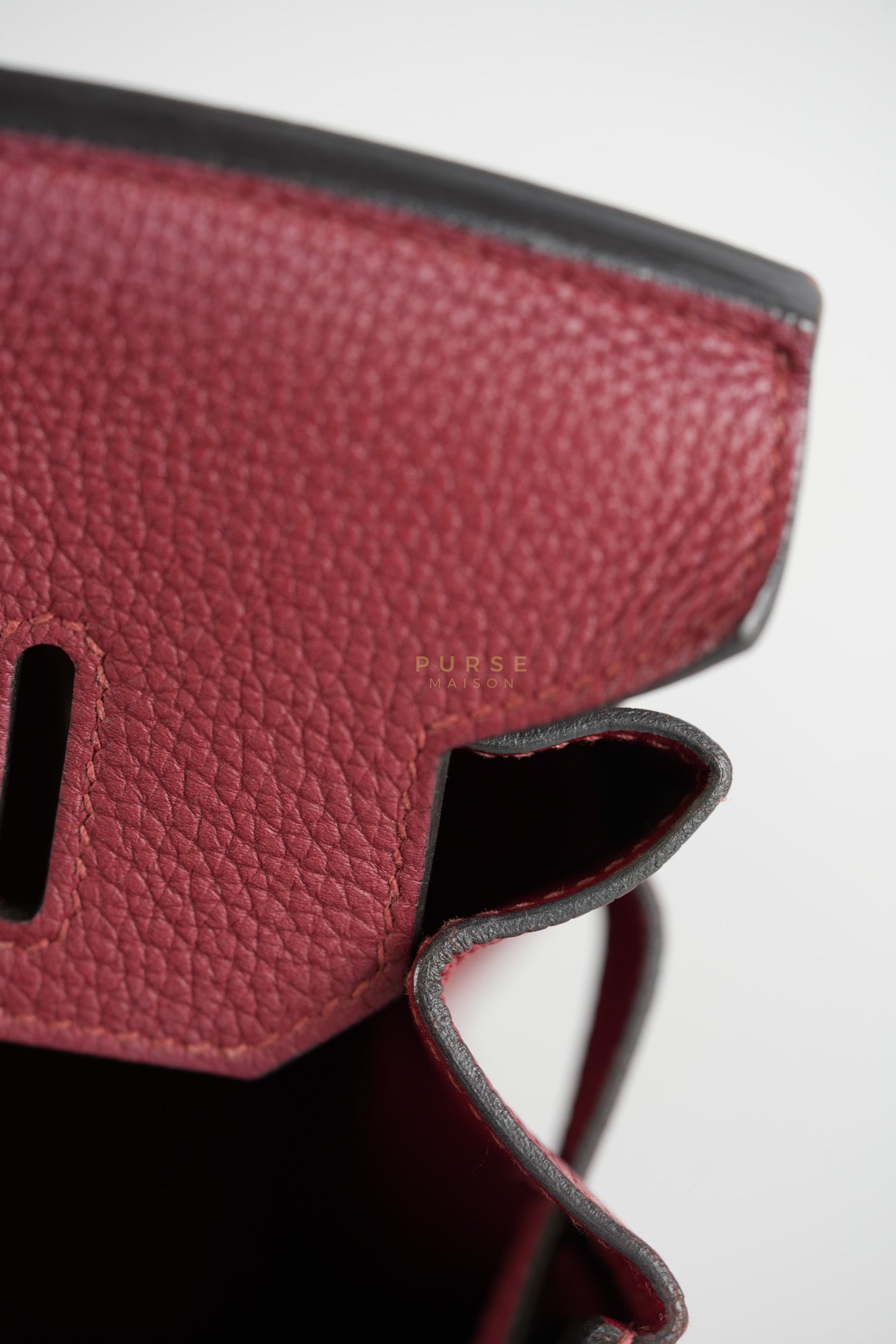 Birkin 30 Rouge Grenat in Togo Leather and Gold Hardware Stamp A (2017) | Purse Maison Luxury Bags Shop