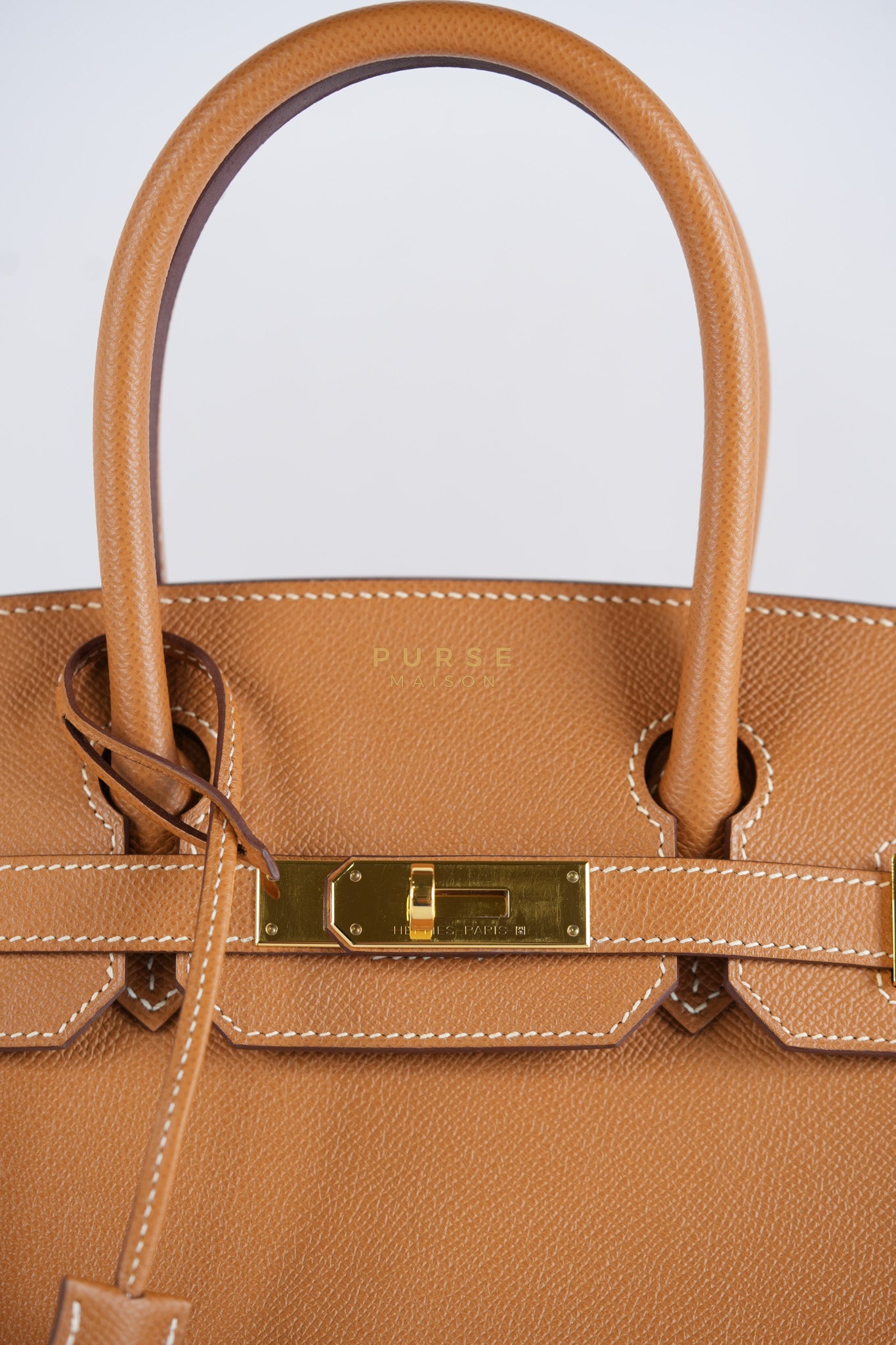 Birkin 30 Sellier Gold in Epsom Leather and Gold Hardware Stamp U (2022) | Purse Maison Luxury Bags Shop