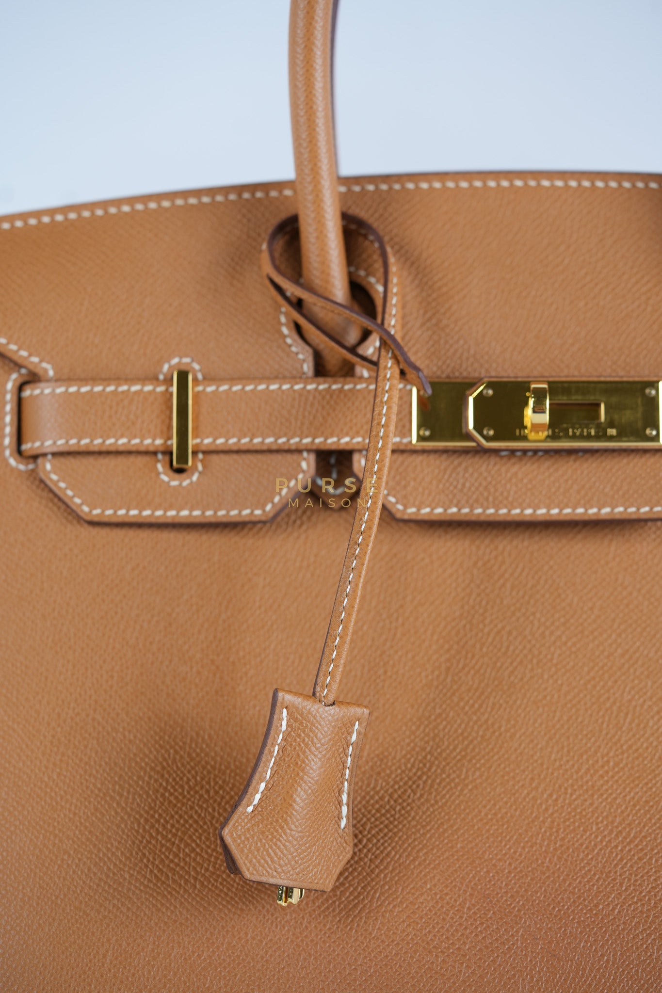 Birkin 30 Sellier Gold in Epsom Leather and Gold Hardware Stamp U (2022) | Purse Maison Luxury Bags Shop