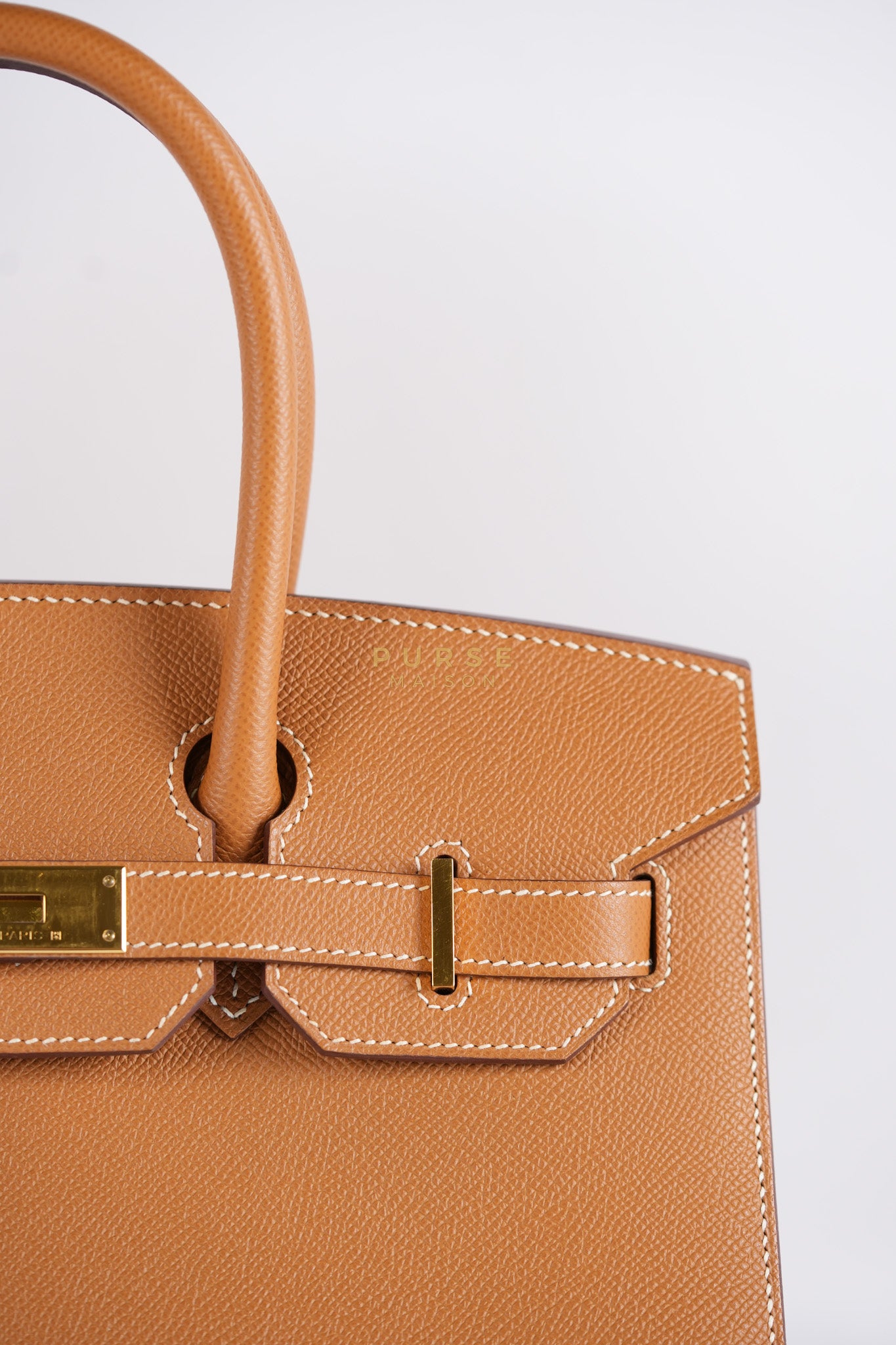 Birkin 30 Sellier Gold in Epsom Leather and Gold Hardware Stamp U (2022) | Purse Maison Luxury Bags Shop