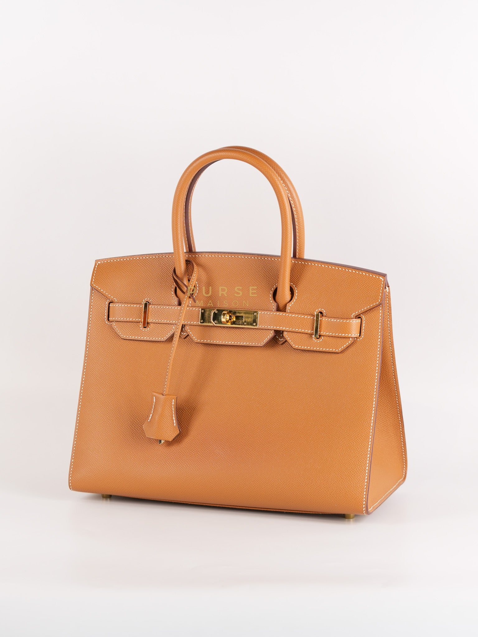 Birkin 30 Sellier Gold in Epsom Leather and Gold Hardware Stamp U (2022) | Purse Maison Luxury Bags Shop