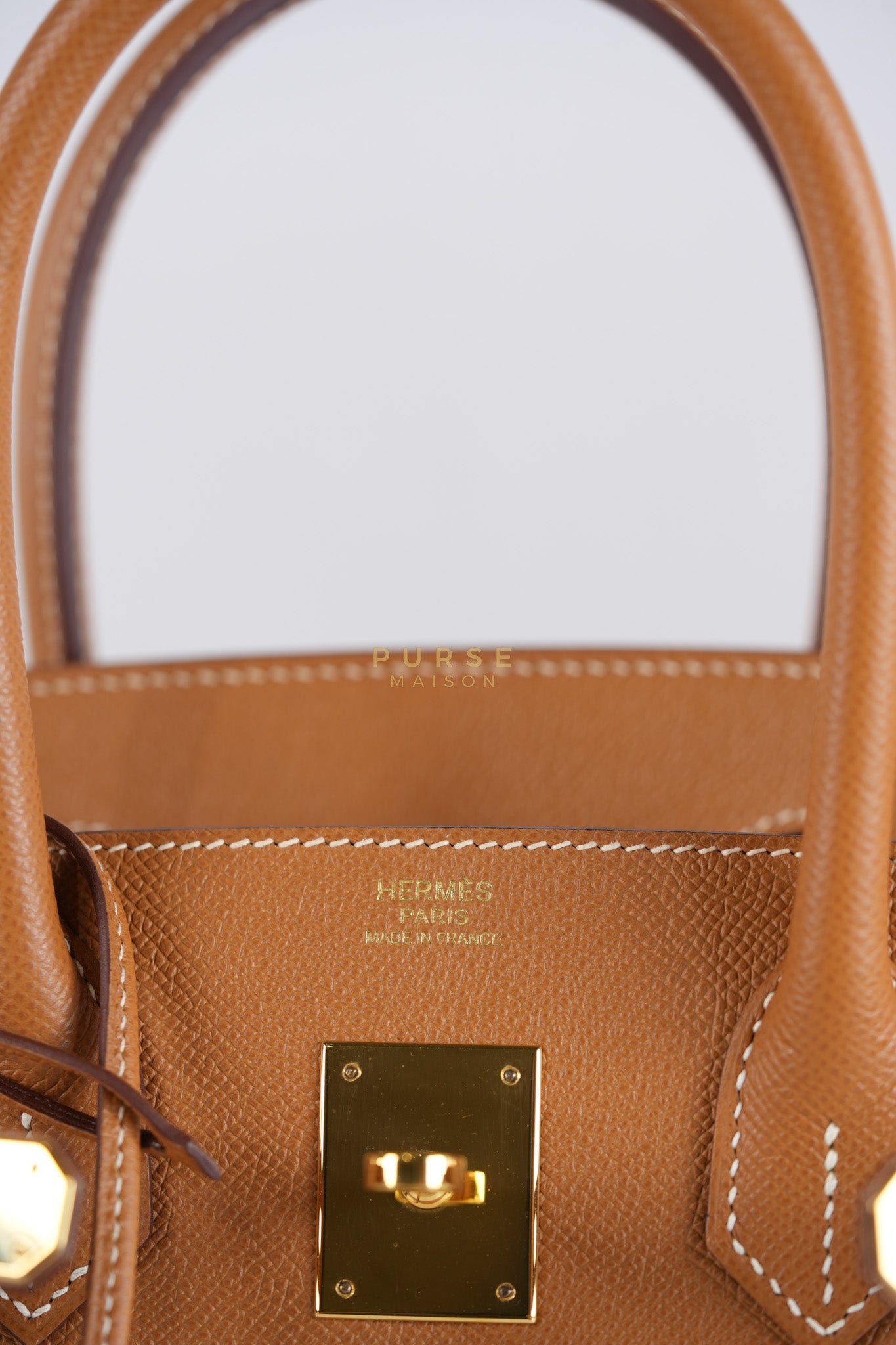 Birkin 30 Sellier Gold in Epsom Leather and Gold Hardware Stamp U (2022) | Purse Maison Luxury Bags Shop