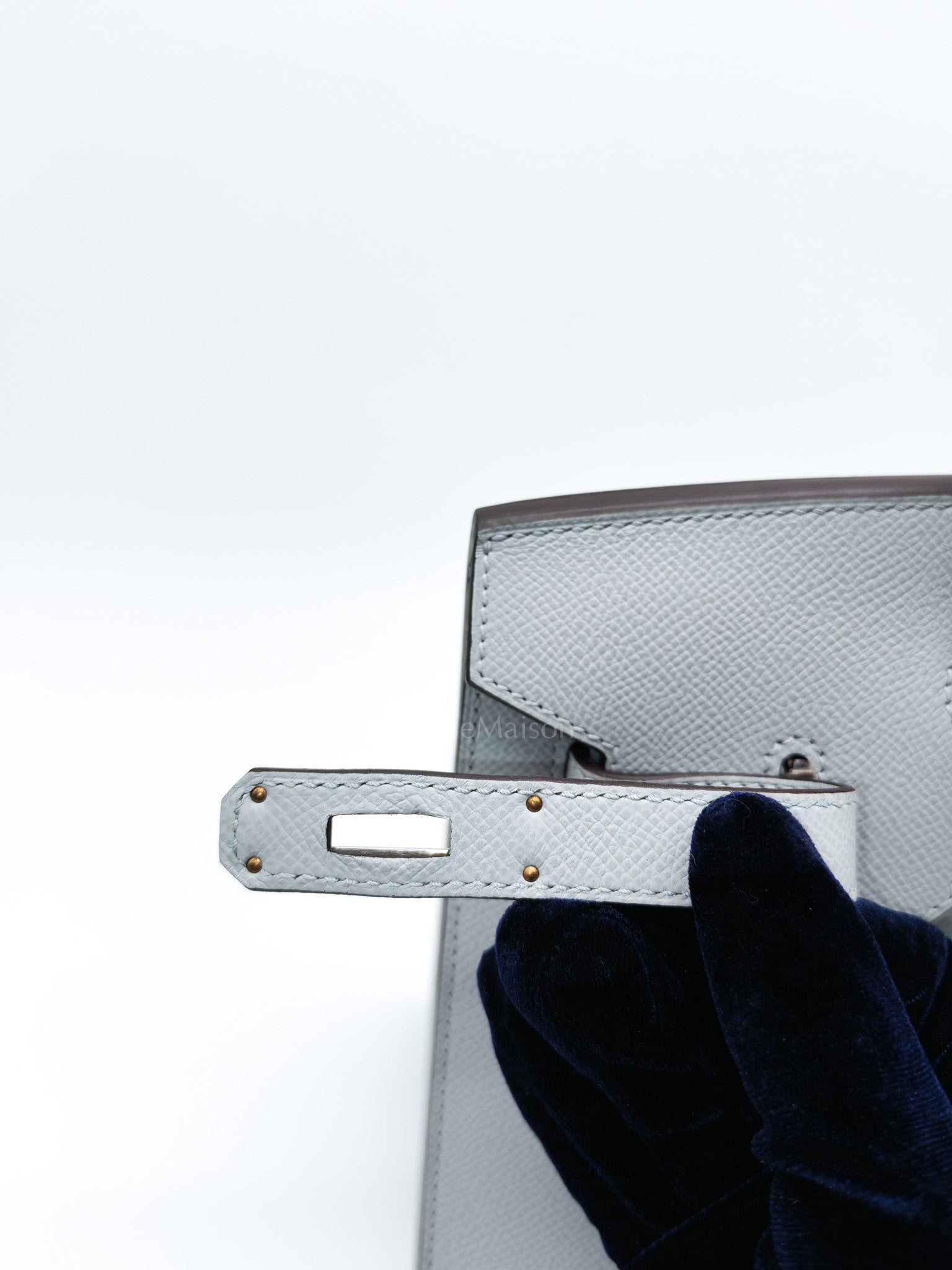Birkin 30 Sellier in Blue Glacier Epsom Leather and Palladium Hardware Stamp W (2024) | Purse Maison Luxury Bags Shop