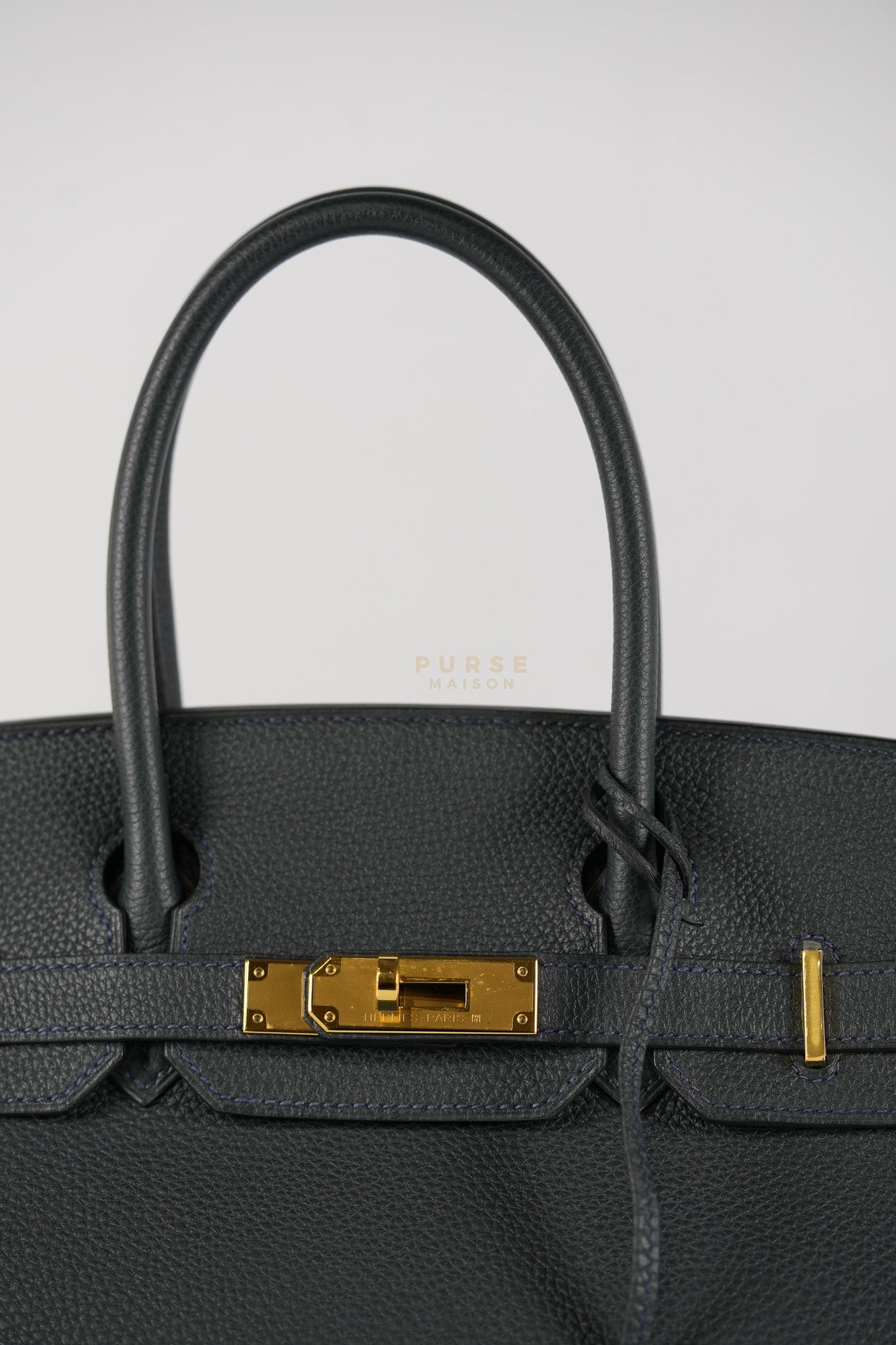 Birkin 30 Vert Rousseau in Togo Leather and Gold Hardware Stamp D (2019) | Purse Maison Luxury Bags Shop