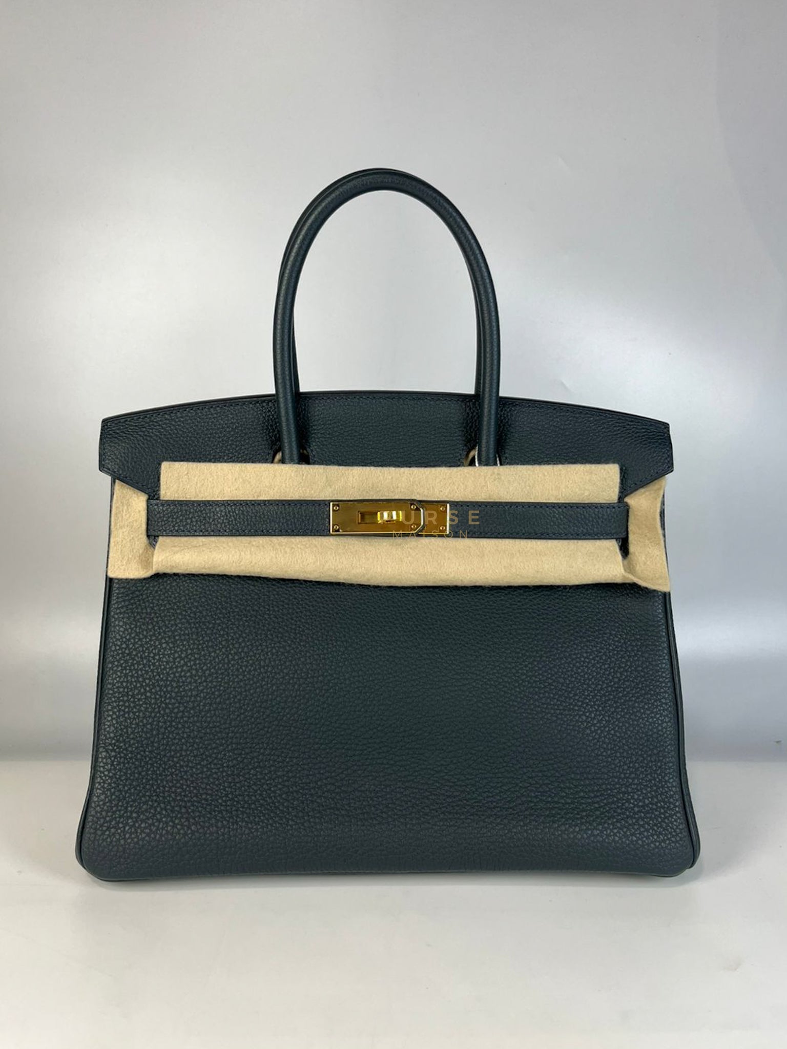 Birkin 30 Vert Rousseau in Togo Leather and Gold Hardware Stamp D (2019) | Purse Maison Luxury Bags Shop