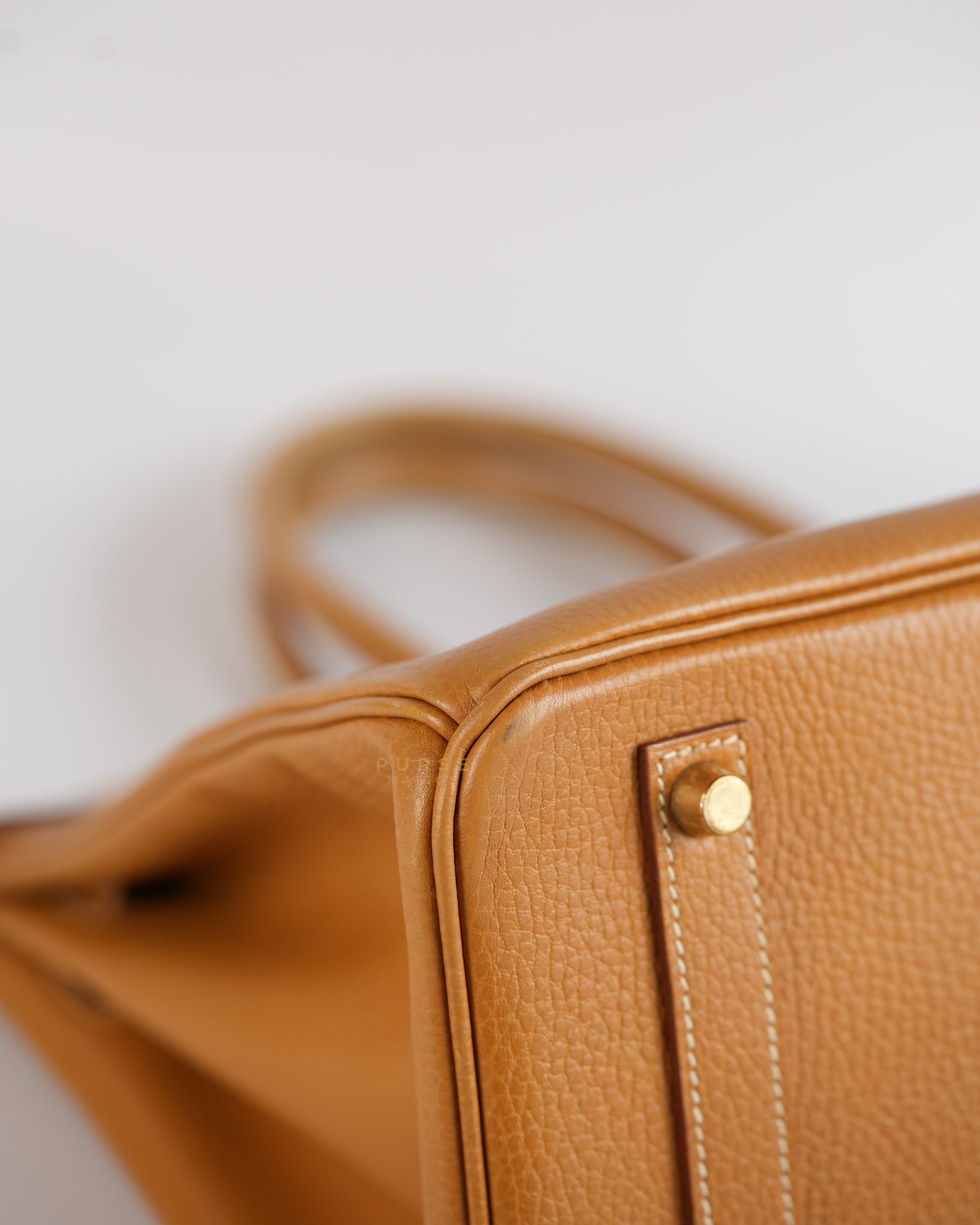 Birkin 35 Natural Sable Ardennes Epsom Leather On Gold Hardware Stamp Square A (1997) | Purse Maison Luxury Bags Shop