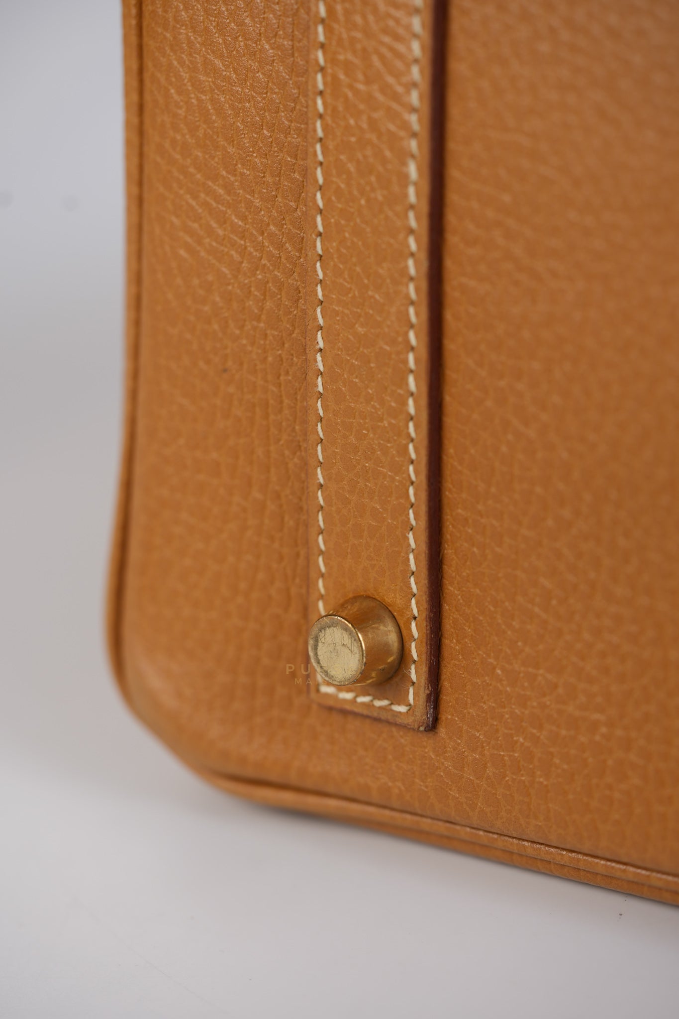 Birkin 35 Natural Sable Ardennes Epsom Leather On Gold Hardware Stamp Square A (1997) | Purse Maison Luxury Bags Shop