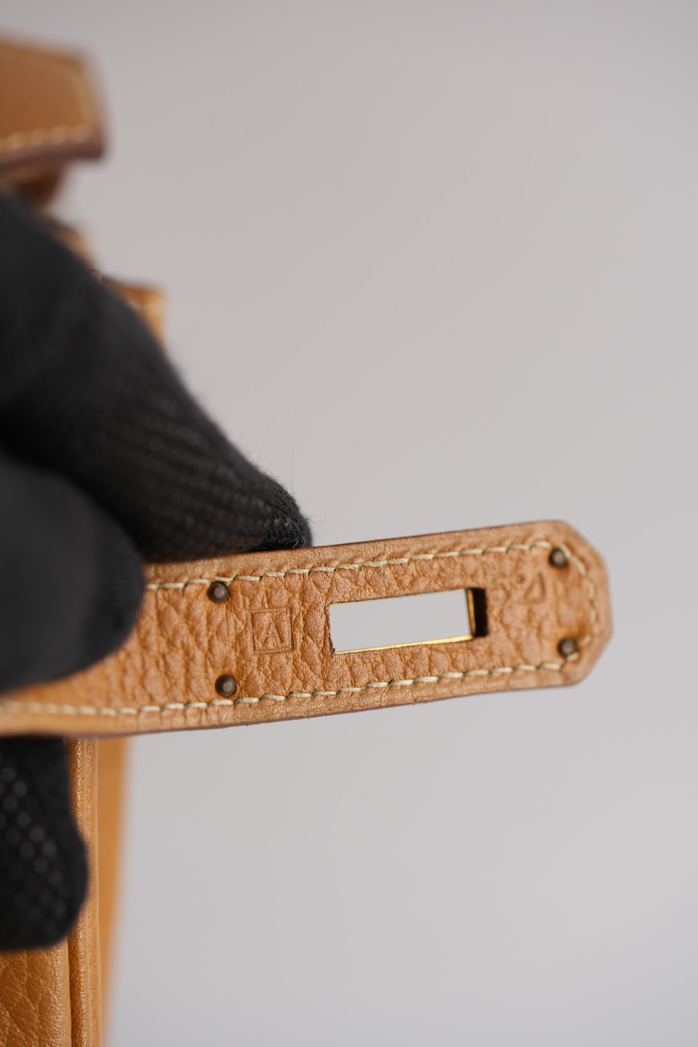Birkin 35 Natural Sable Ardennes Epsom Leather On Gold Hardware Stamp Square A (1997) | Purse Maison Luxury Bags Shop