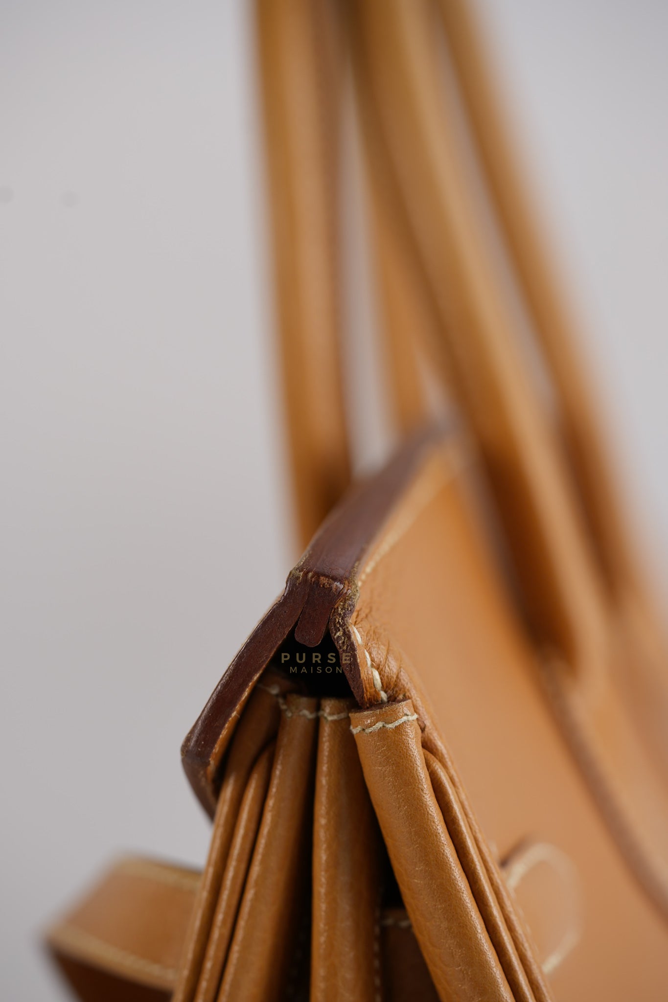 Birkin 35 Natural Sable Ardennes Epsom Leather On Gold Hardware Stamp Square A (1997) | Purse Maison Luxury Bags Shop