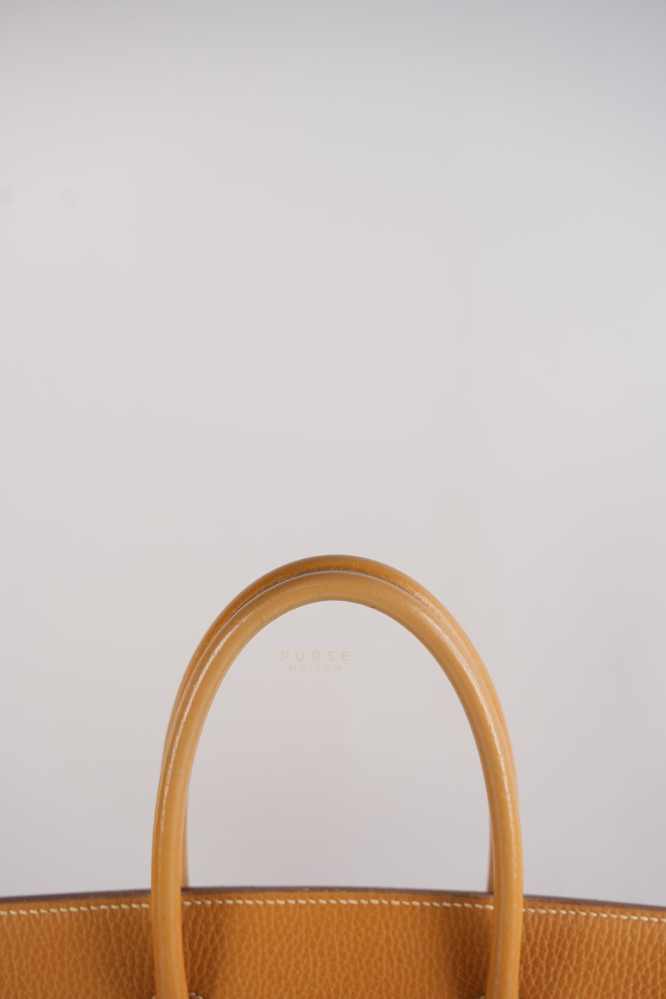 Birkin 35 Natural Sable Ardennes Epsom Leather On Gold Hardware Stamp Square A (1997) | Purse Maison Luxury Bags Shop