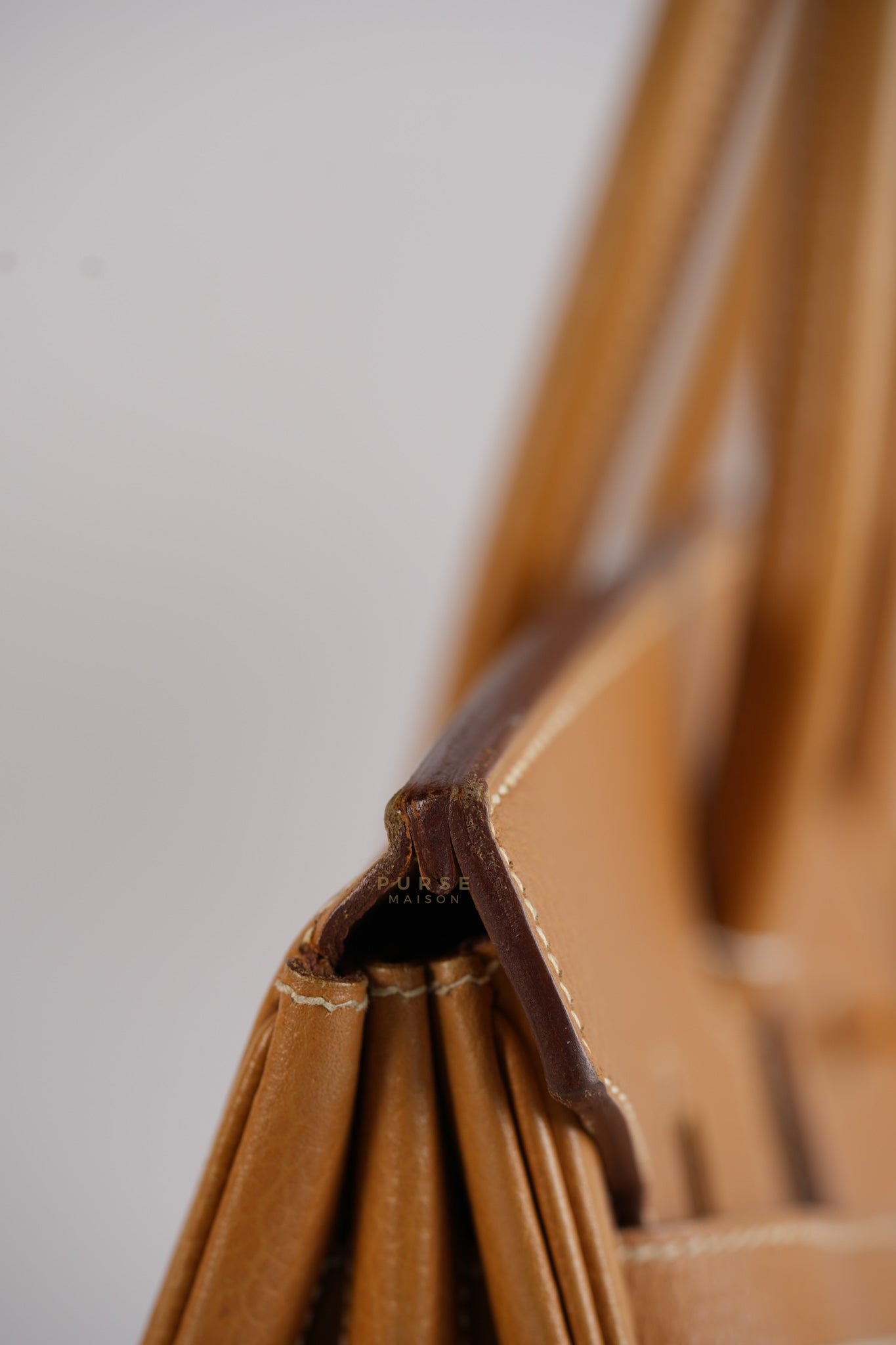 Birkin 35 Natural Sable Ardennes Epsom Leather On Gold Hardware Stamp Square A (1997) | Purse Maison Luxury Bags Shop