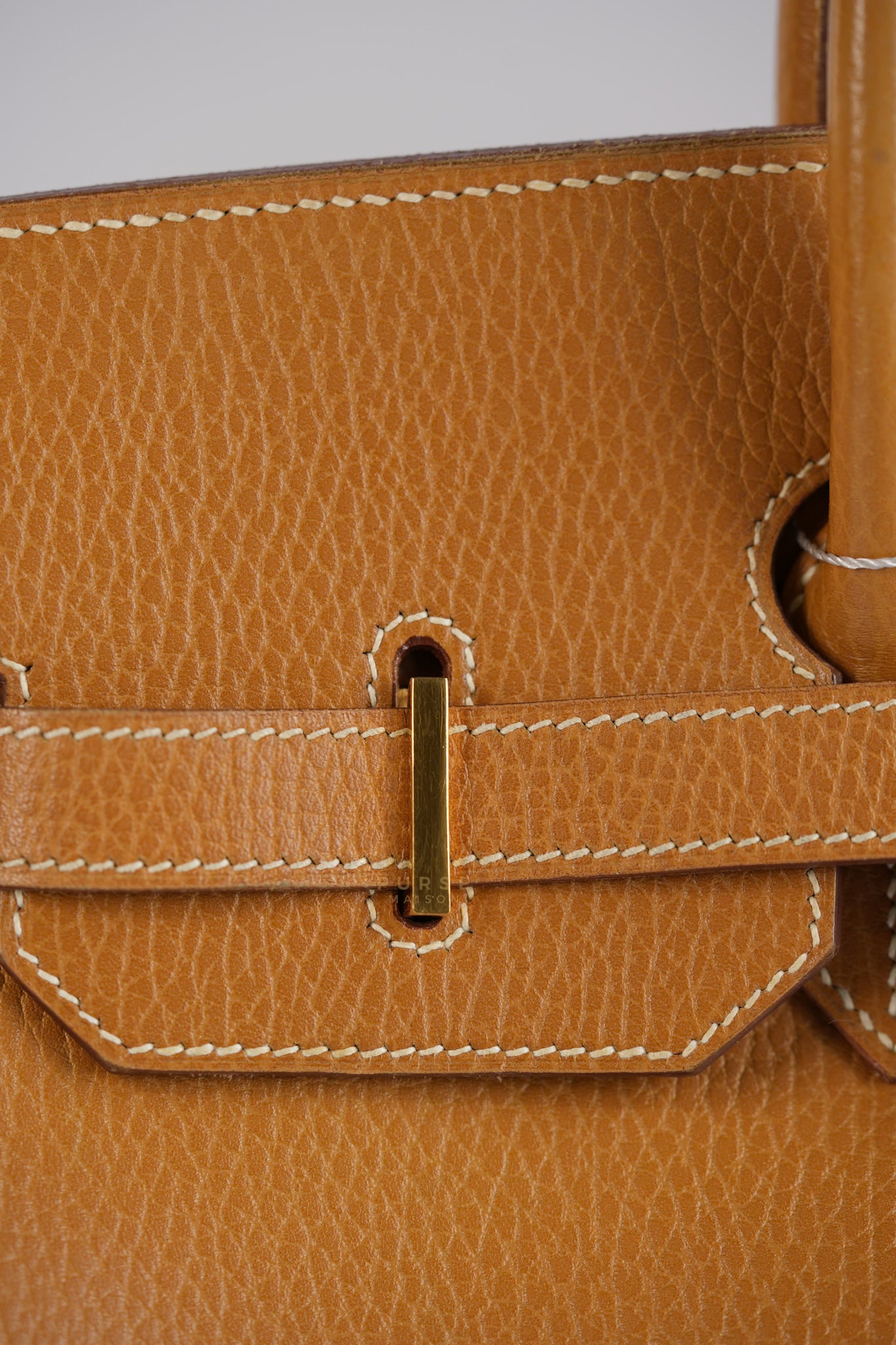 Birkin 35 Natural Sable Ardennes Epsom Leather On Gold Hardware Stamp Square A (1997) | Purse Maison Luxury Bags Shop