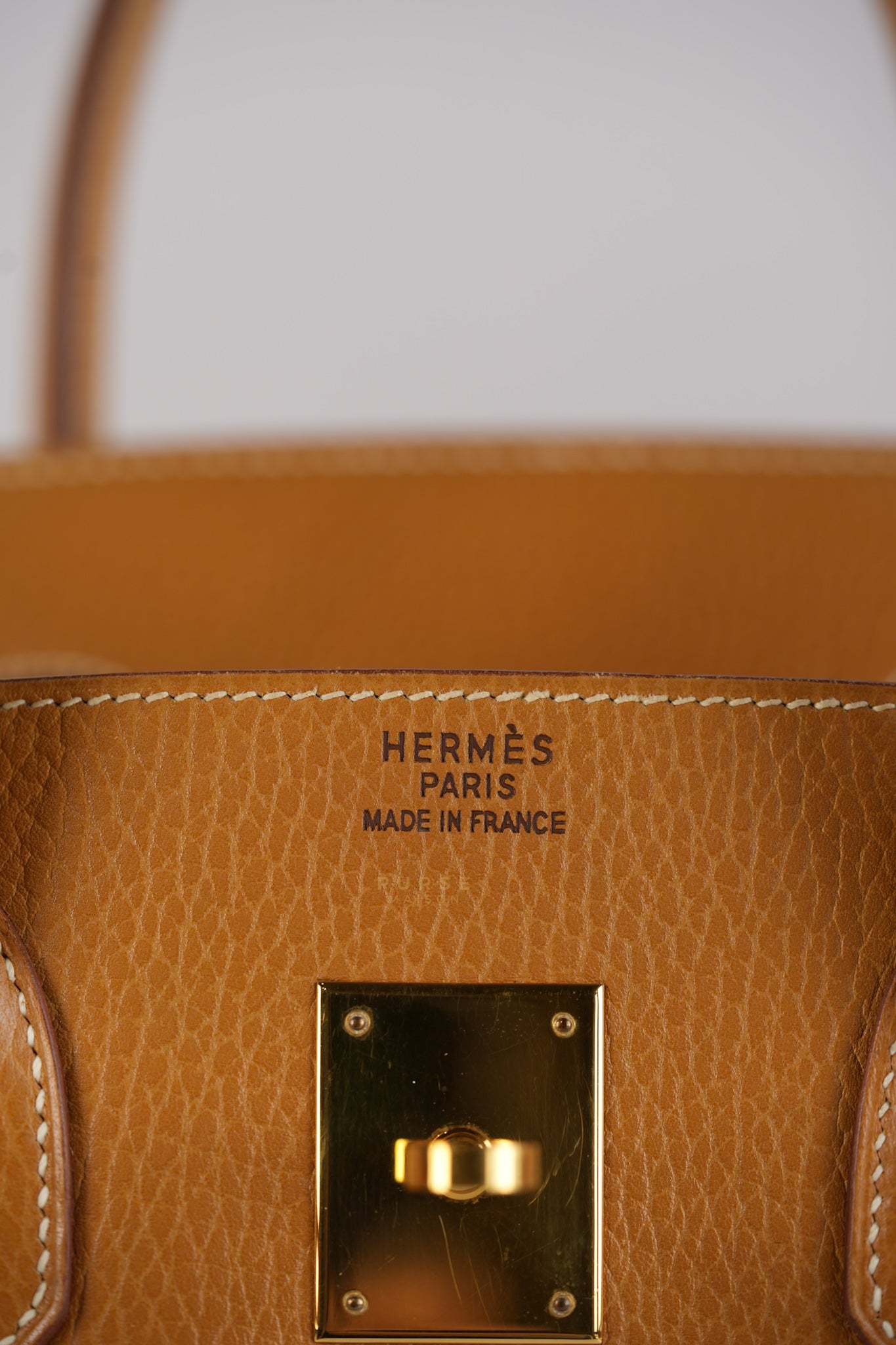 Birkin 35 Natural Sable Ardennes Epsom Leather On Gold Hardware Stamp Square A (1997) | Purse Maison Luxury Bags Shop