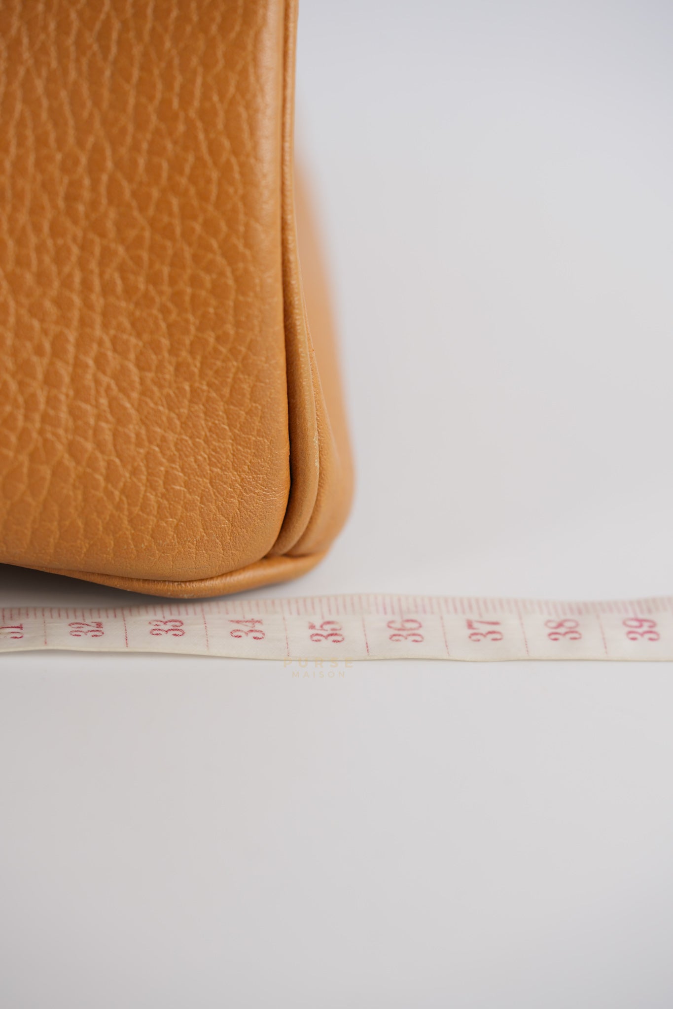 Birkin 35 Natural Sable Ardennes Epsom Leather On Gold Hardware Stamp Square A (1997) | Purse Maison Luxury Bags Shop