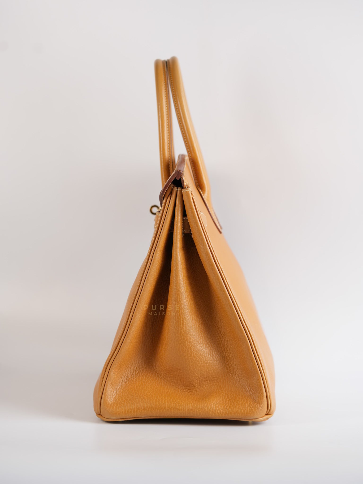Birkin 35 Natural Sable Ardennes Epsom Leather On Gold Hardware Stamp Square A (1997) | Purse Maison Luxury Bags Shop