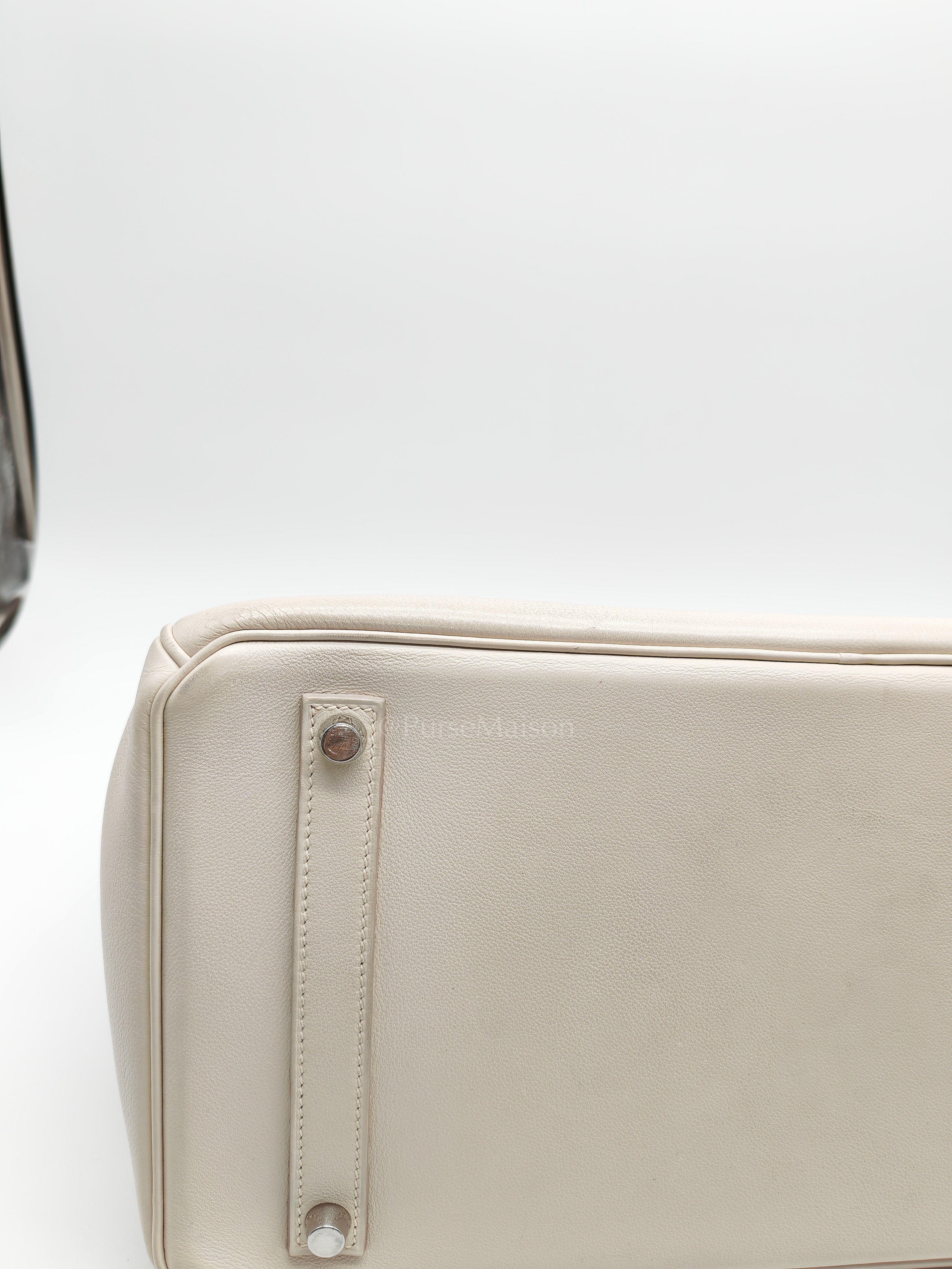 Birkin 35 in Nata Evercolor Leather and Palladium Hardware Stamp Square 0 (2011) | Purse Maison Luxury Bags Shop