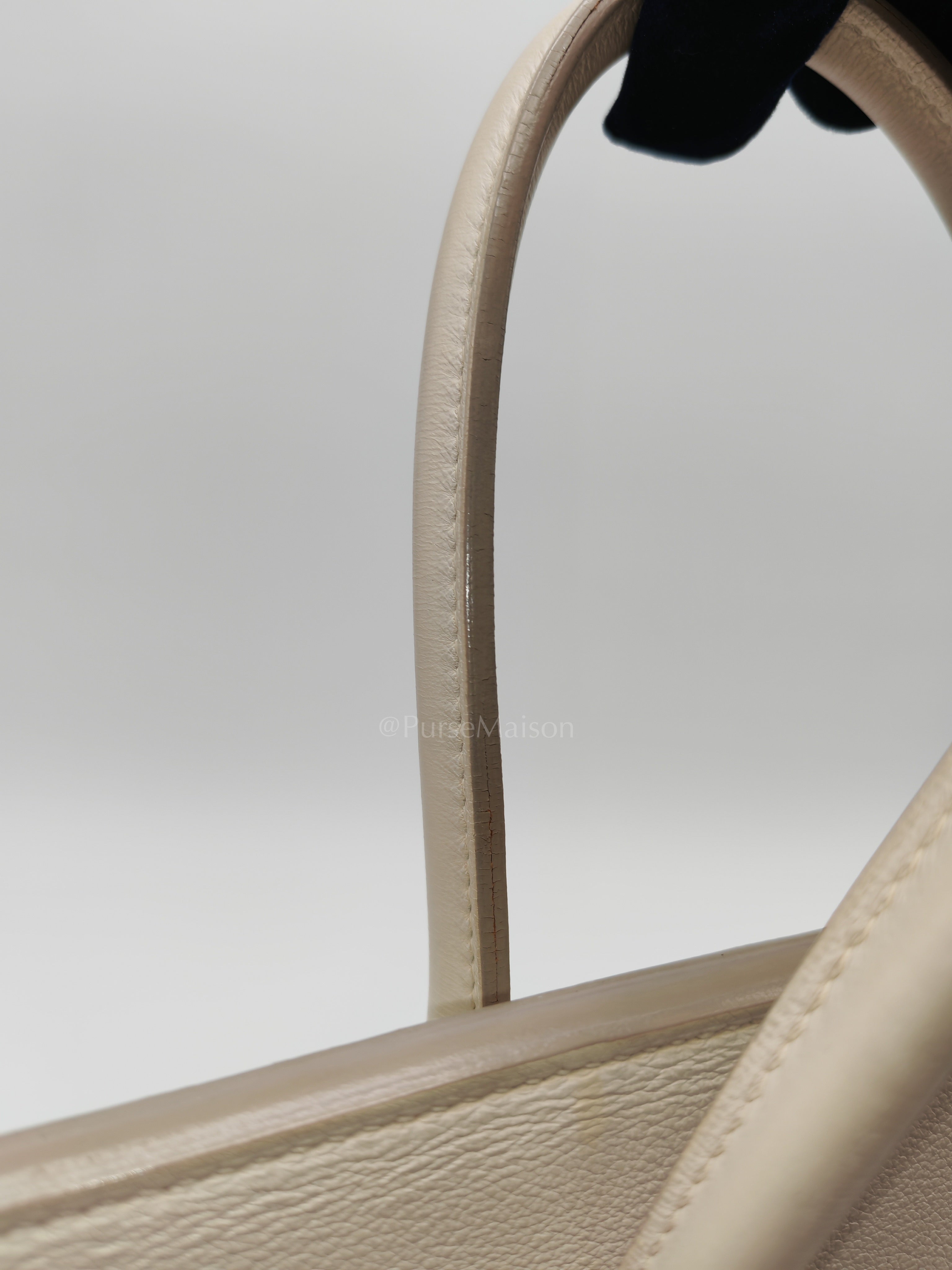 Birkin 35 in Nata Evercolor Leather and Palladium Hardware Stamp Square 0 (2011) | Purse Maison Luxury Bags Shop