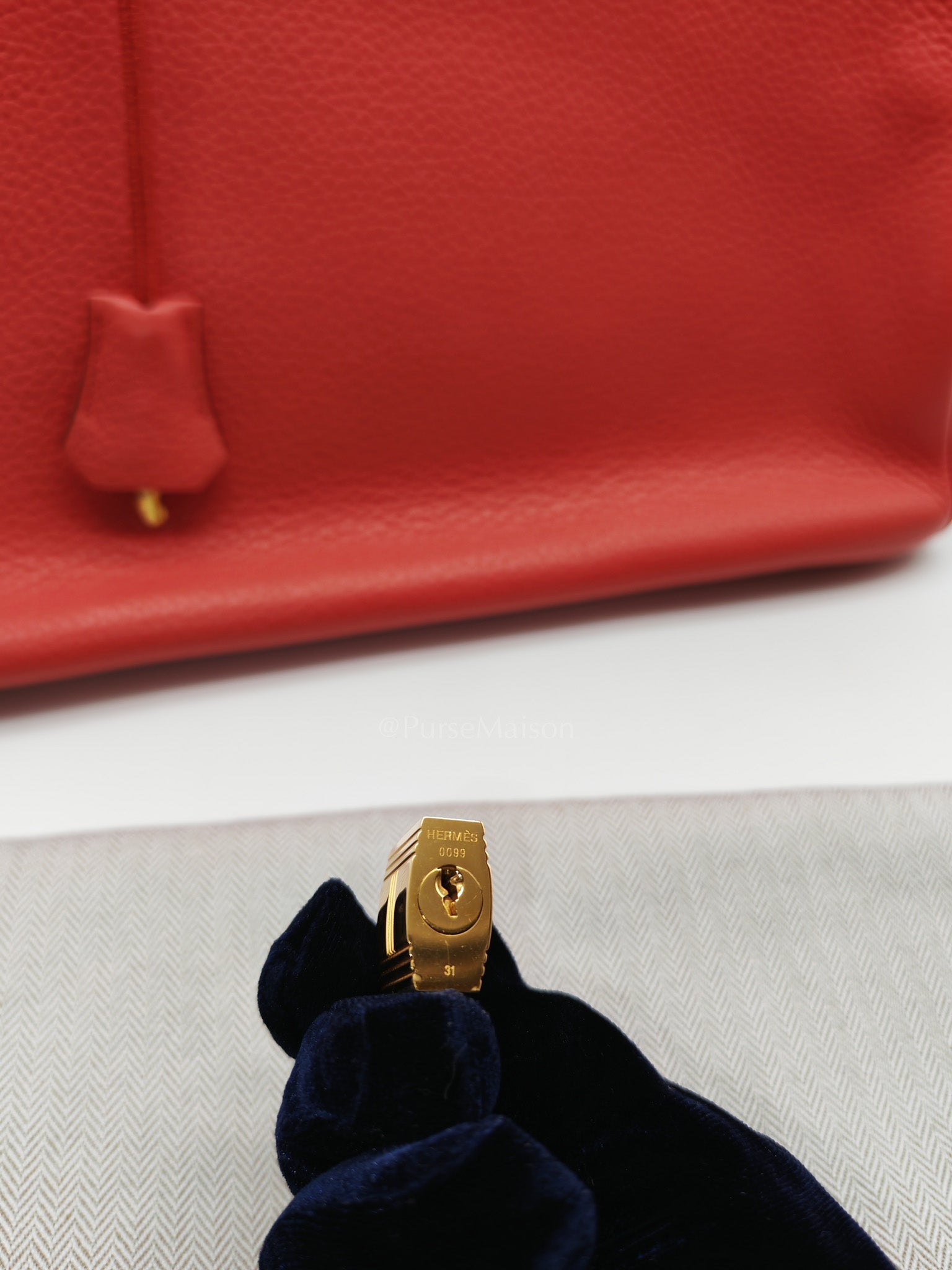 Birkin 35 Retourne in Bougainvillier Clemence Leather and Gold Hardware Stamp Square N (2010) | Purse Maison Luxury Bags Shop