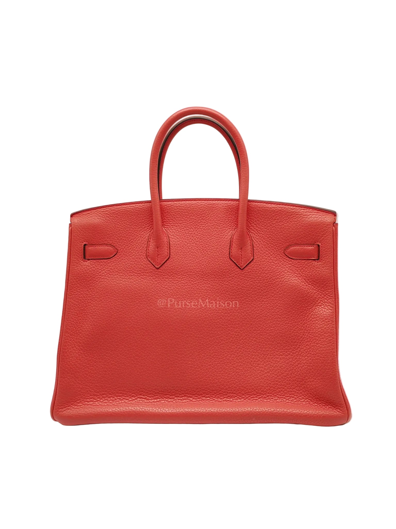 Birkin 35 Retourne in Bougainvillier Clemence Leather and Gold Hardware Stamp Square N (2010) | Purse Maison Luxury Bags Shop