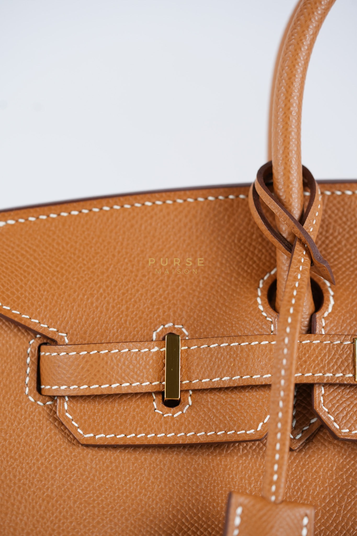 Birkin 25 Sellier in Gold Epsom Leather & Gold Hardware Stamp U(2022) | Purse Maison Luxury Bags Shop