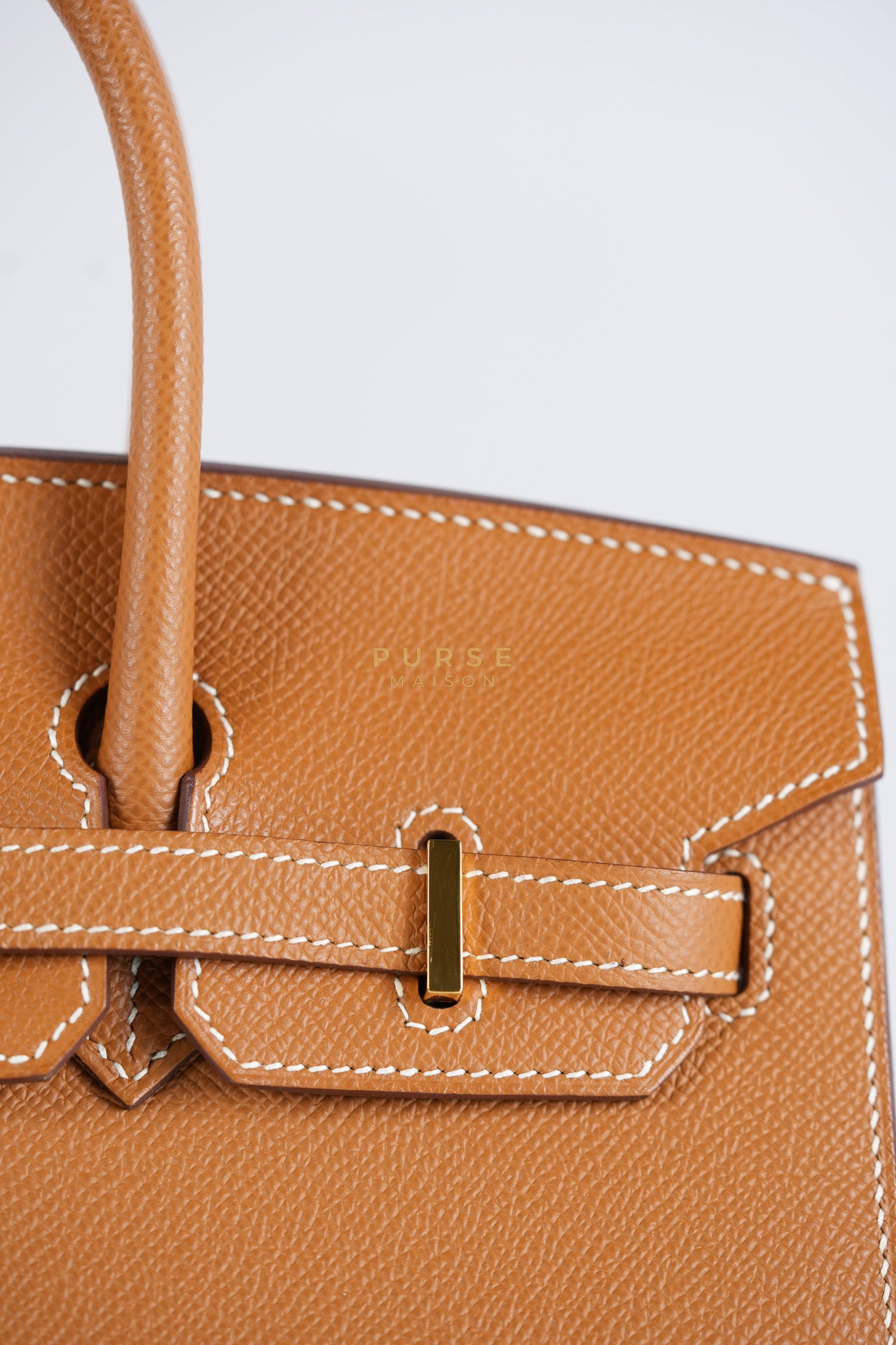 Birkin 25 Sellier in Gold Epsom Leather & Gold Hardware Stamp U(2022) | Purse Maison Luxury Bags Shop