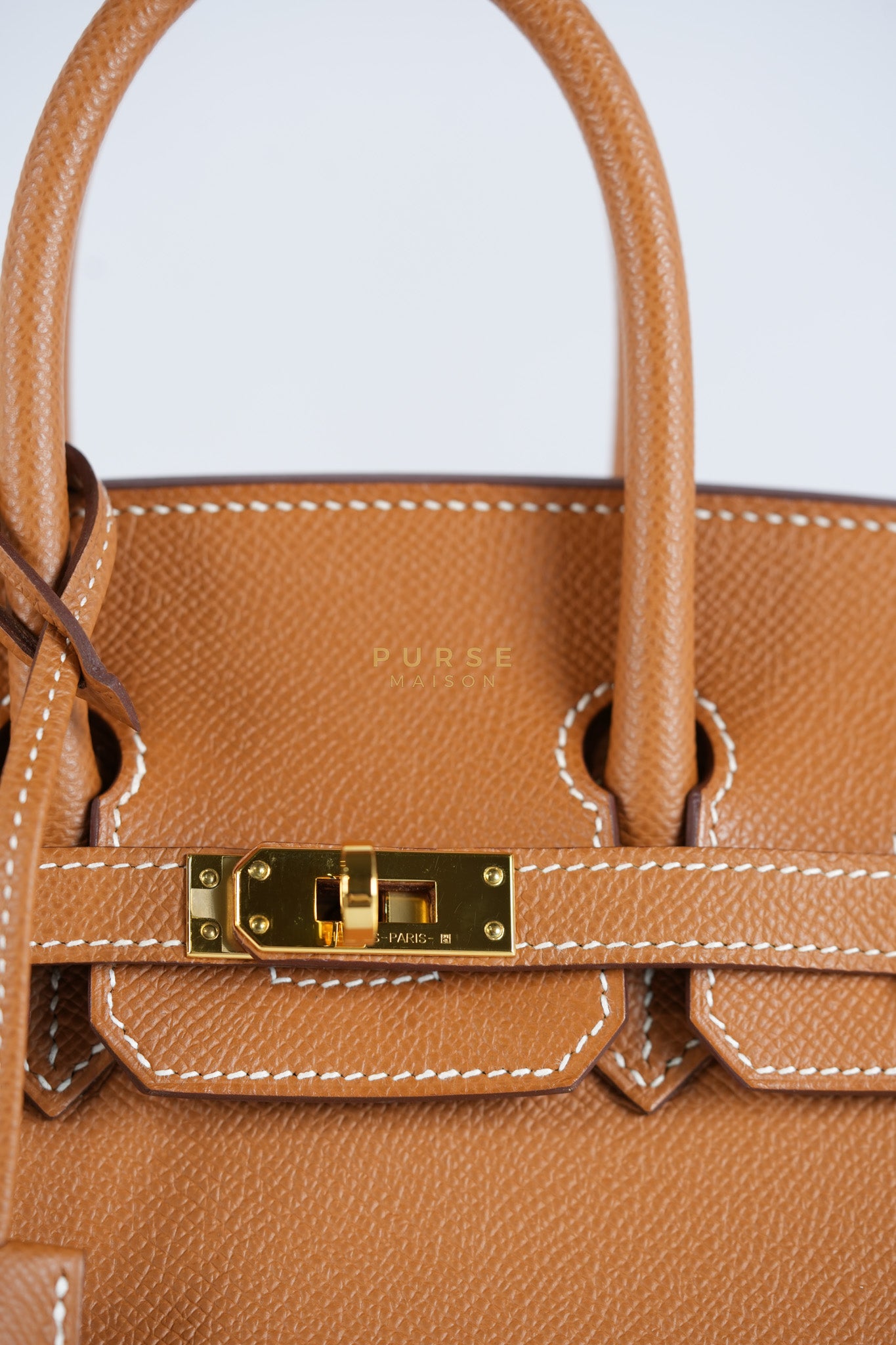 Birkin 25 Sellier in Gold Epsom Leather & Gold Hardware Stamp U(2022) | Purse Maison Luxury Bags Shop