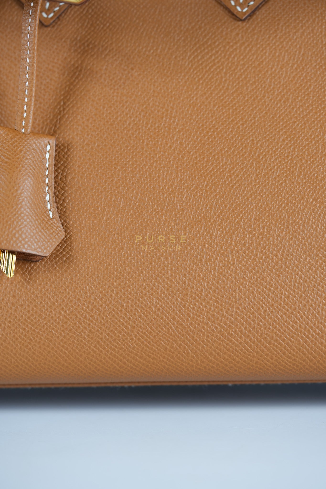 Birkin 25 Sellier in Gold Epsom Leather & Gold Hardware Stamp U(2022) | Purse Maison Luxury Bags Shop