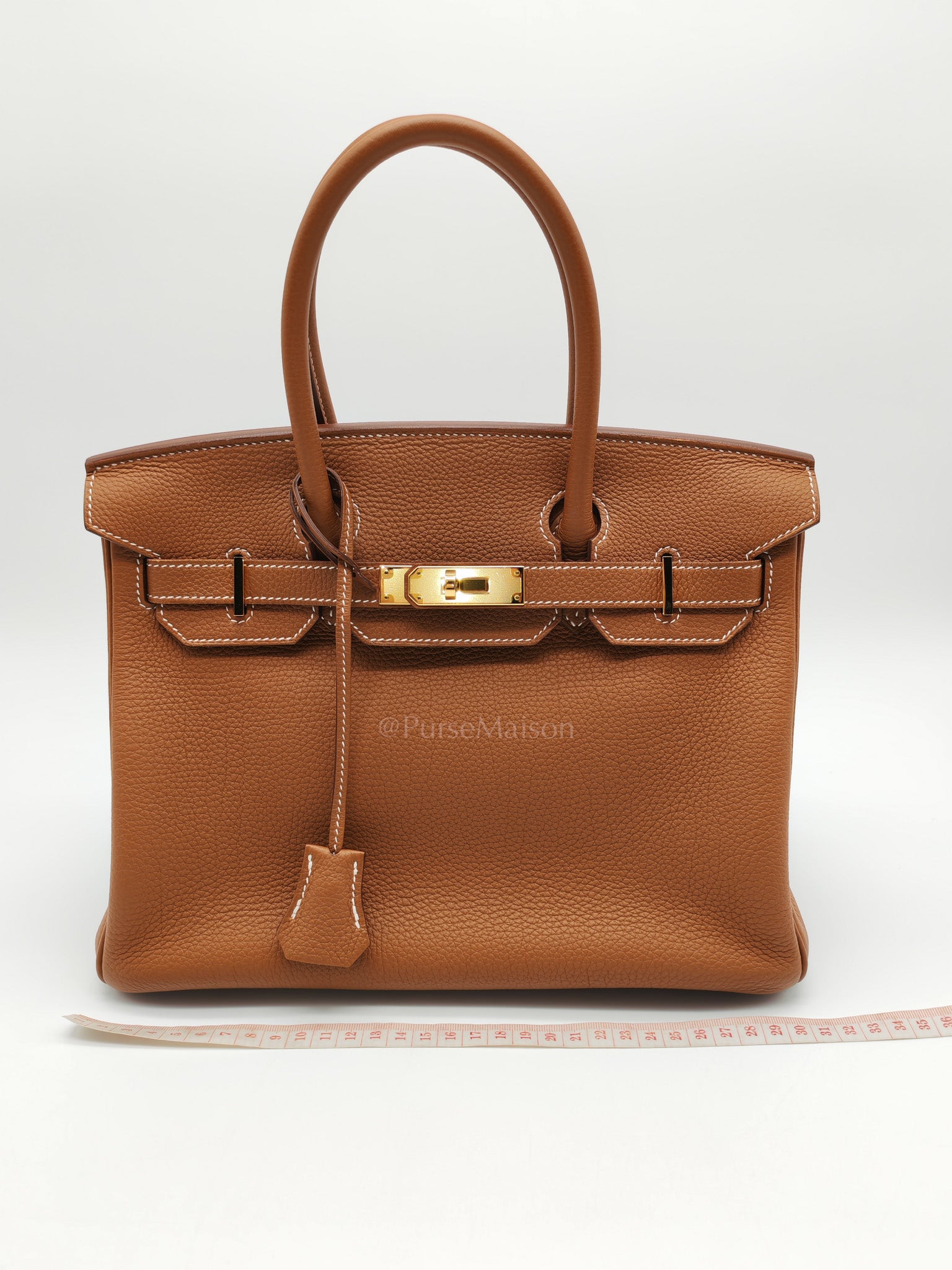 Birkin 30 Retourne in Gold Togo Leather & Gold Hardware Stamp A