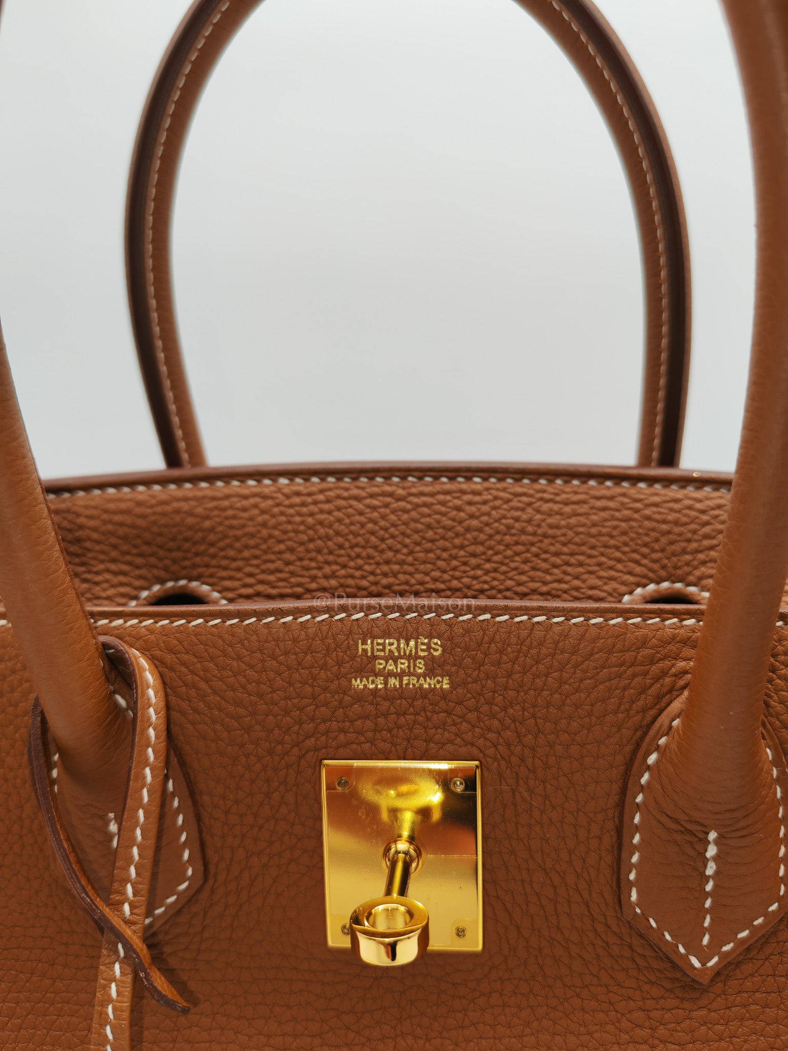 Birkin 30 Retourne in Gold Togo Leather & Gold Hardware Stamp A