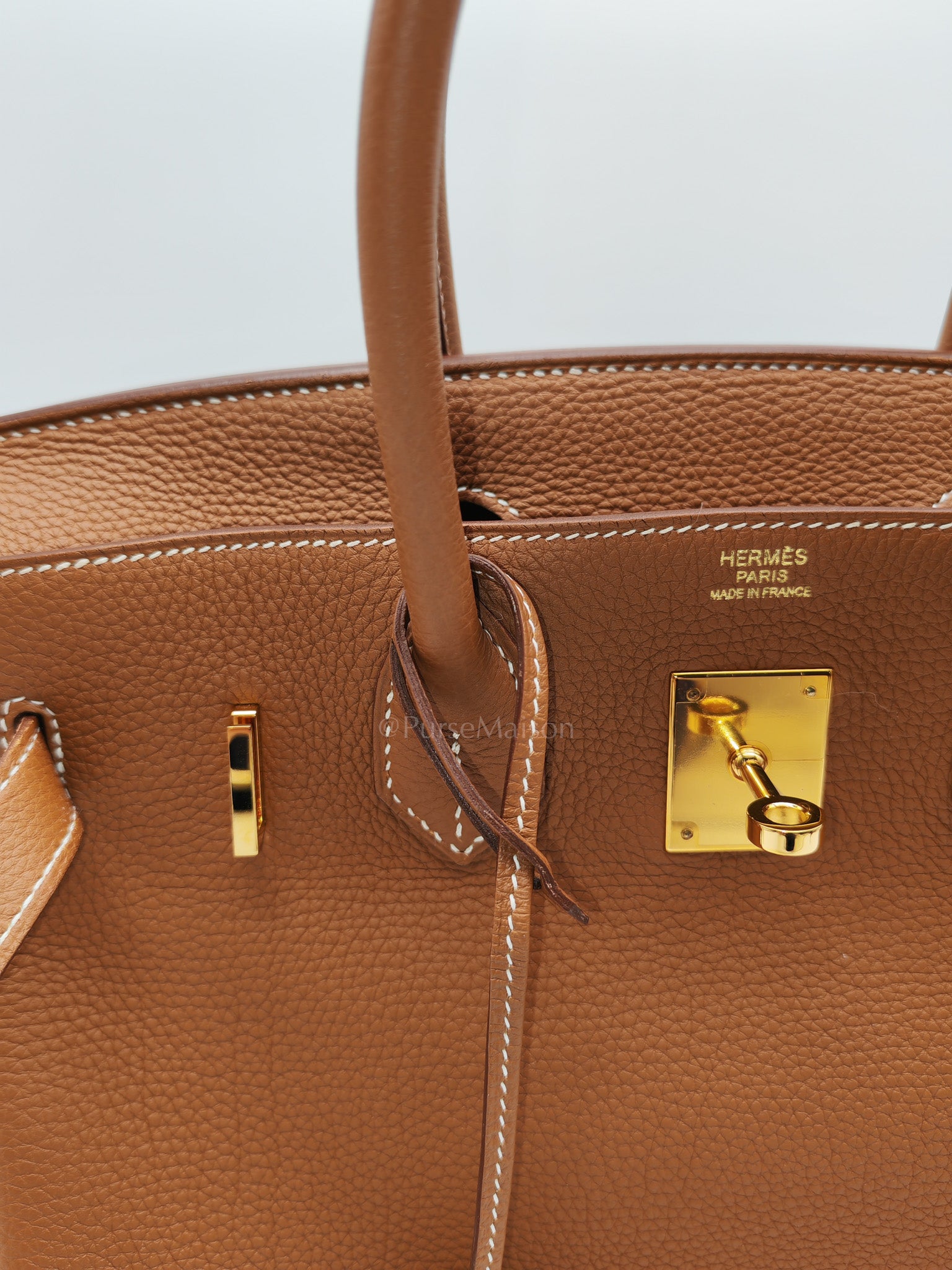 Birkin 30 Retourne in Gold Togo Leather & Gold Hardware Stamp A