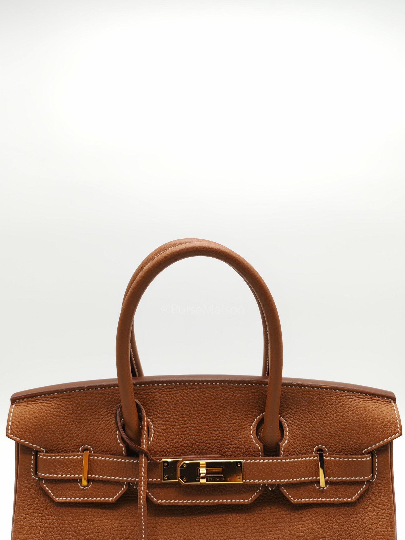 Birkin 30 Retourne in Gold Togo Leather & Gold Hardware Stamp A