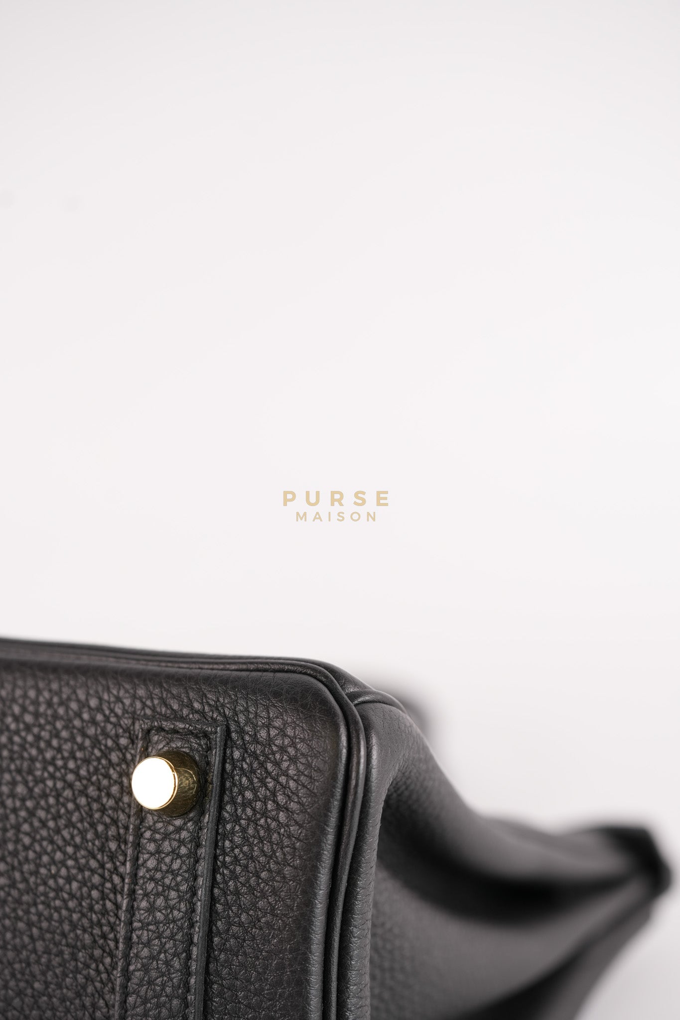 Birkin 25 in Black Togo Leather & Gold Hardware Stamp X (2016) | Purse Maison Luxury Bags Shop