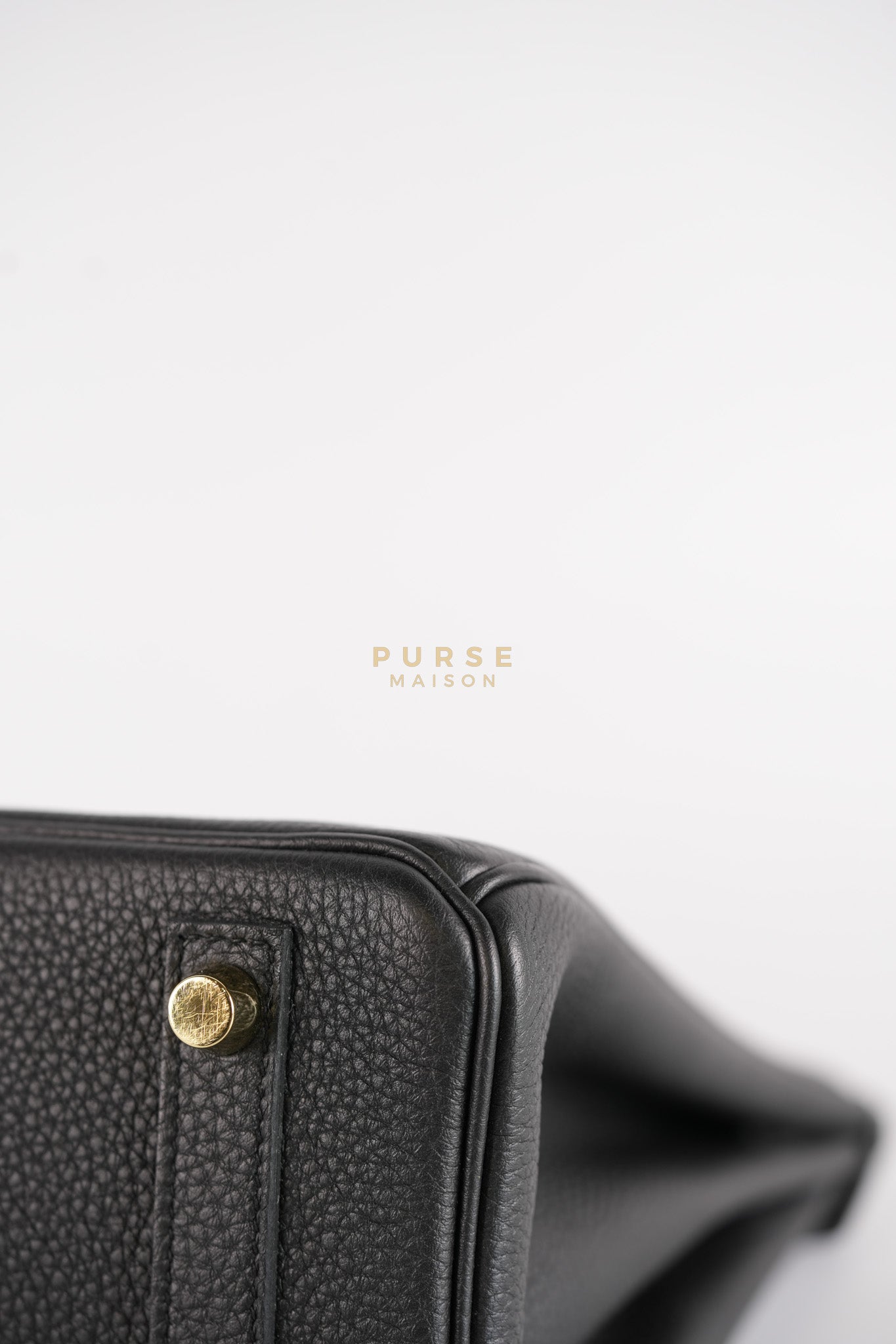Birkin 25 in Black Togo Leather & Gold Hardware Stamp X (2016) | Purse Maison Luxury Bags Shop