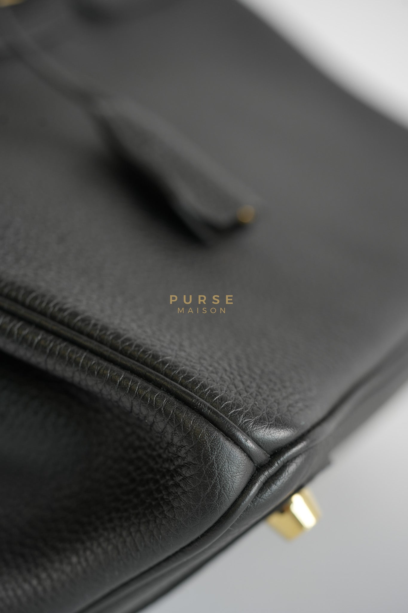 Birkin 25 in Black Togo Leather & Gold Hardware Stamp X (2016) | Purse Maison Luxury Bags Shop