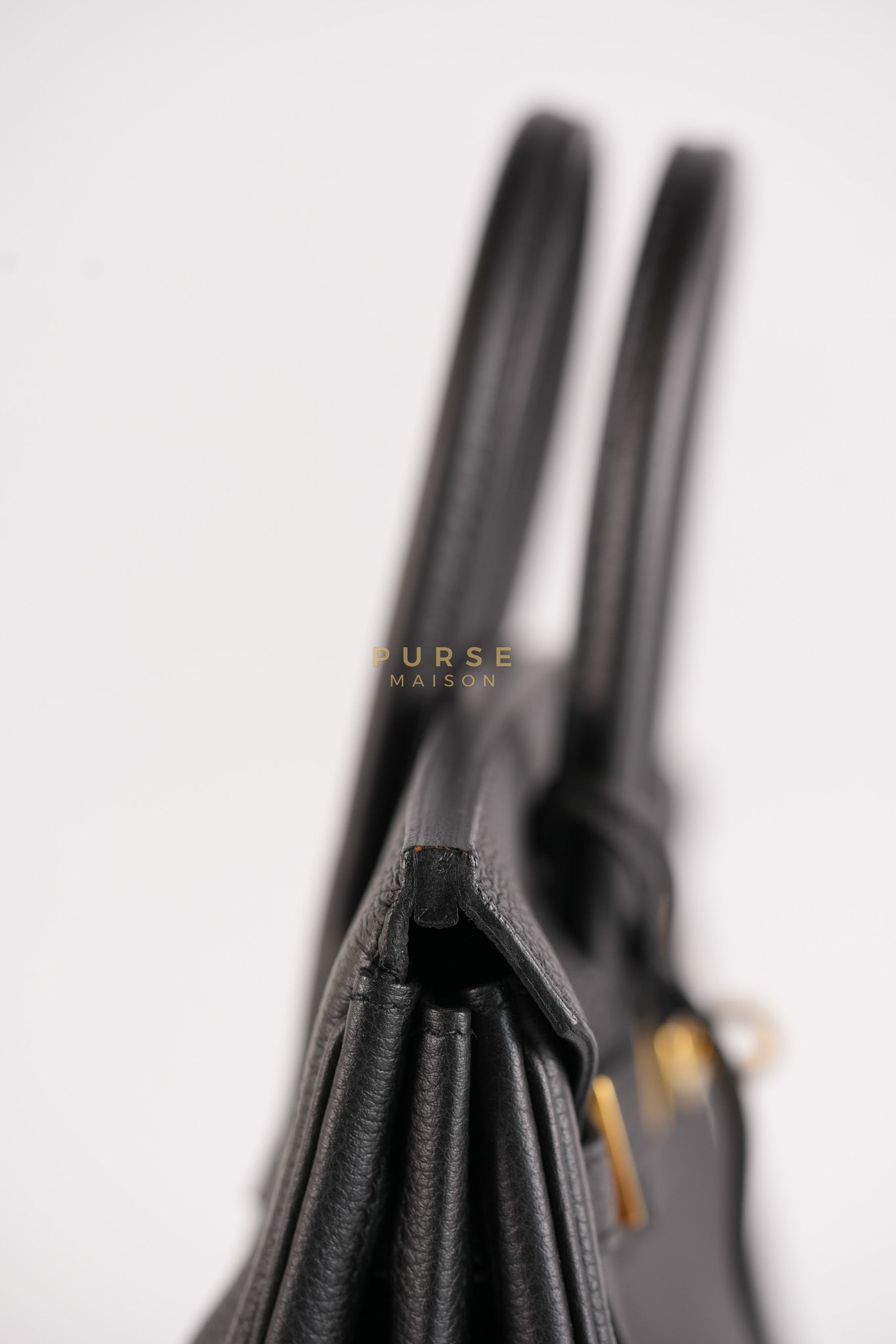 Birkin 25 in Black Togo Leather & Gold Hardware Stamp X (2016) | Purse Maison Luxury Bags Shop