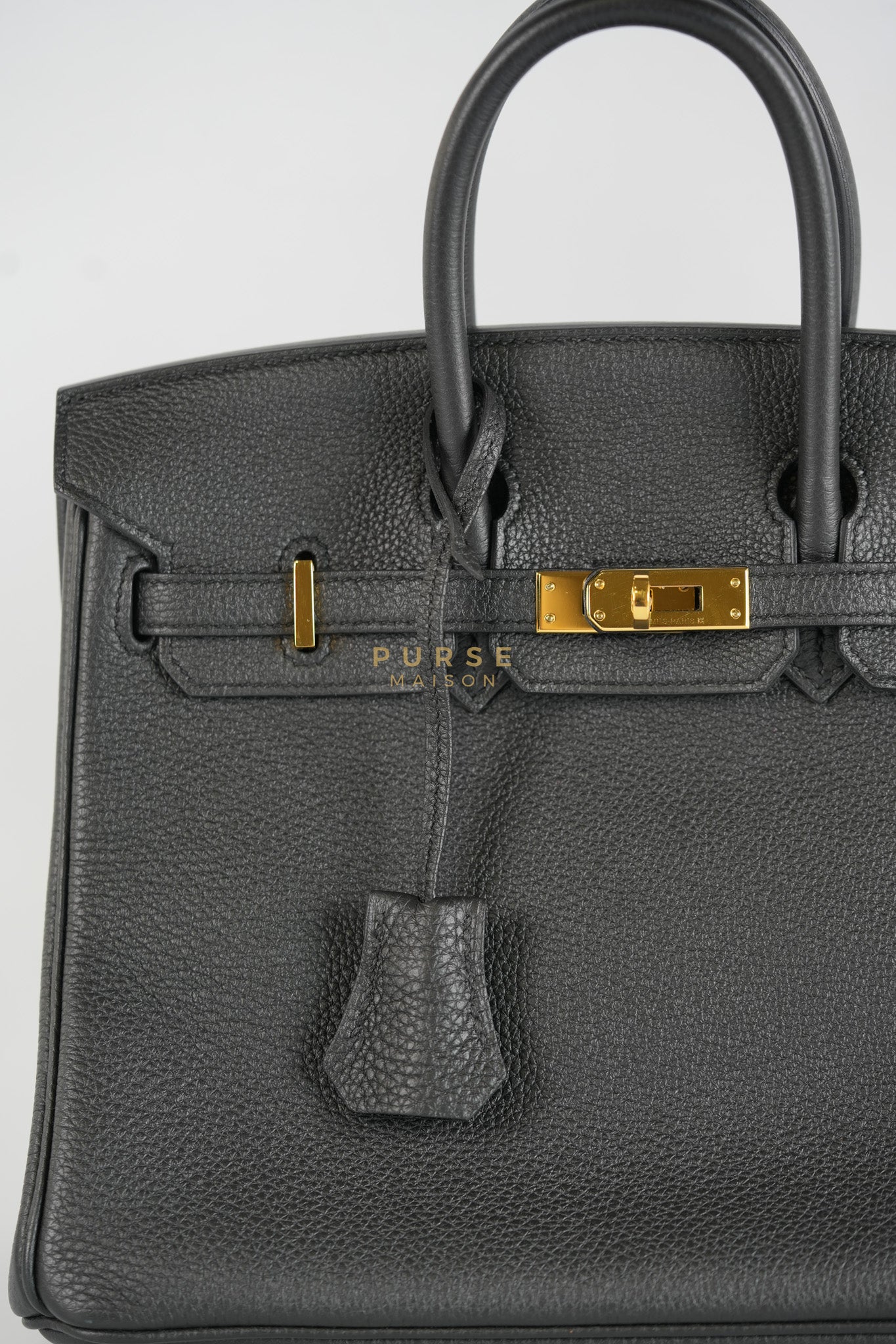 Birkin 25 in Black Togo Leather & Gold Hardware Stamp X (2016) | Purse Maison Luxury Bags Shop