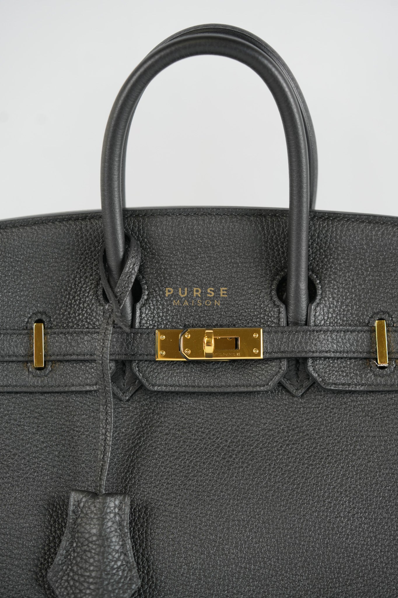 Birkin 25 in Black Togo Leather & Gold Hardware Stamp X (2016) | Purse Maison Luxury Bags Shop