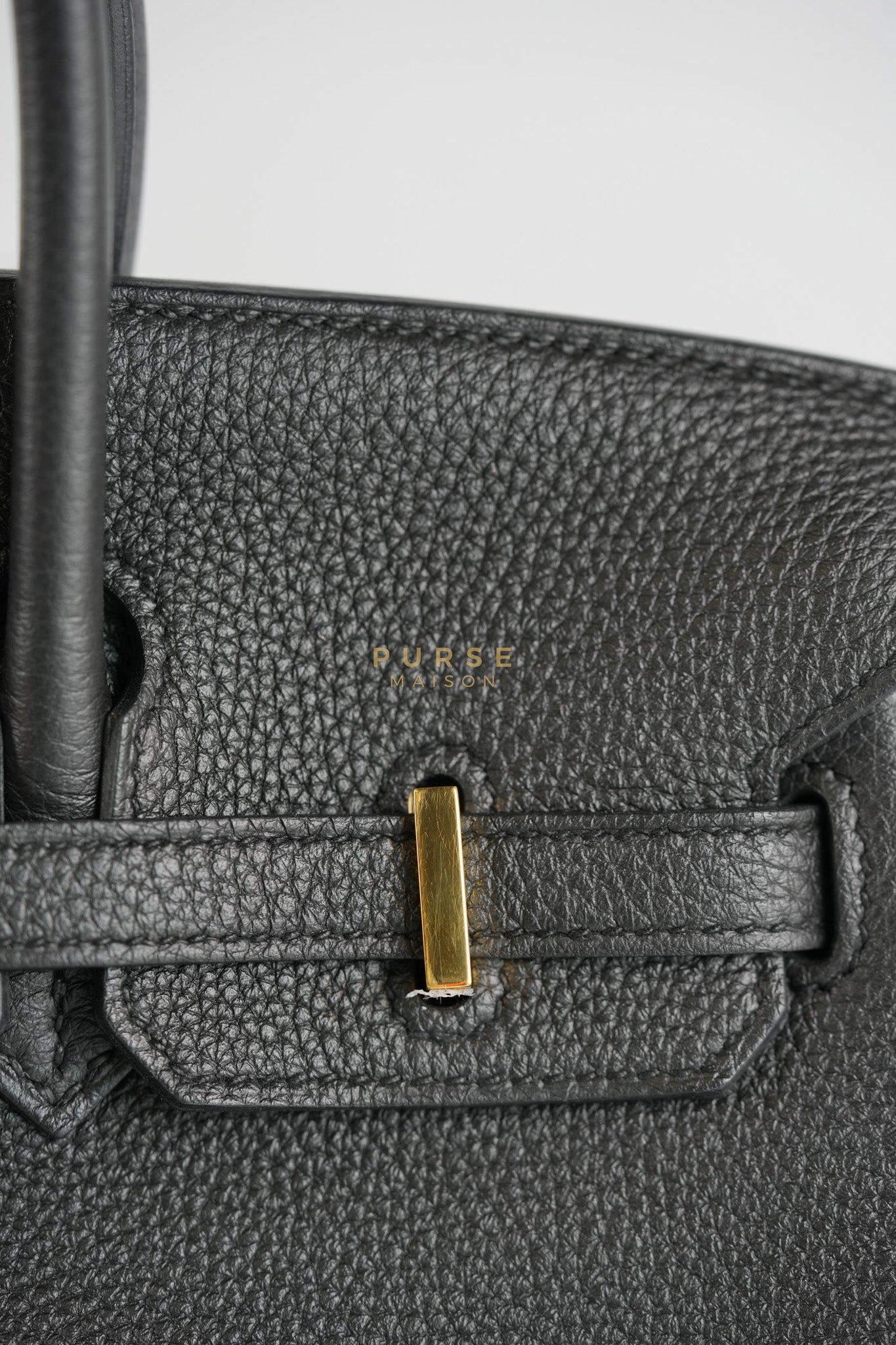 Birkin 25 in Black Togo Leather & Gold Hardware Stamp X (2016) | Purse Maison Luxury Bags Shop