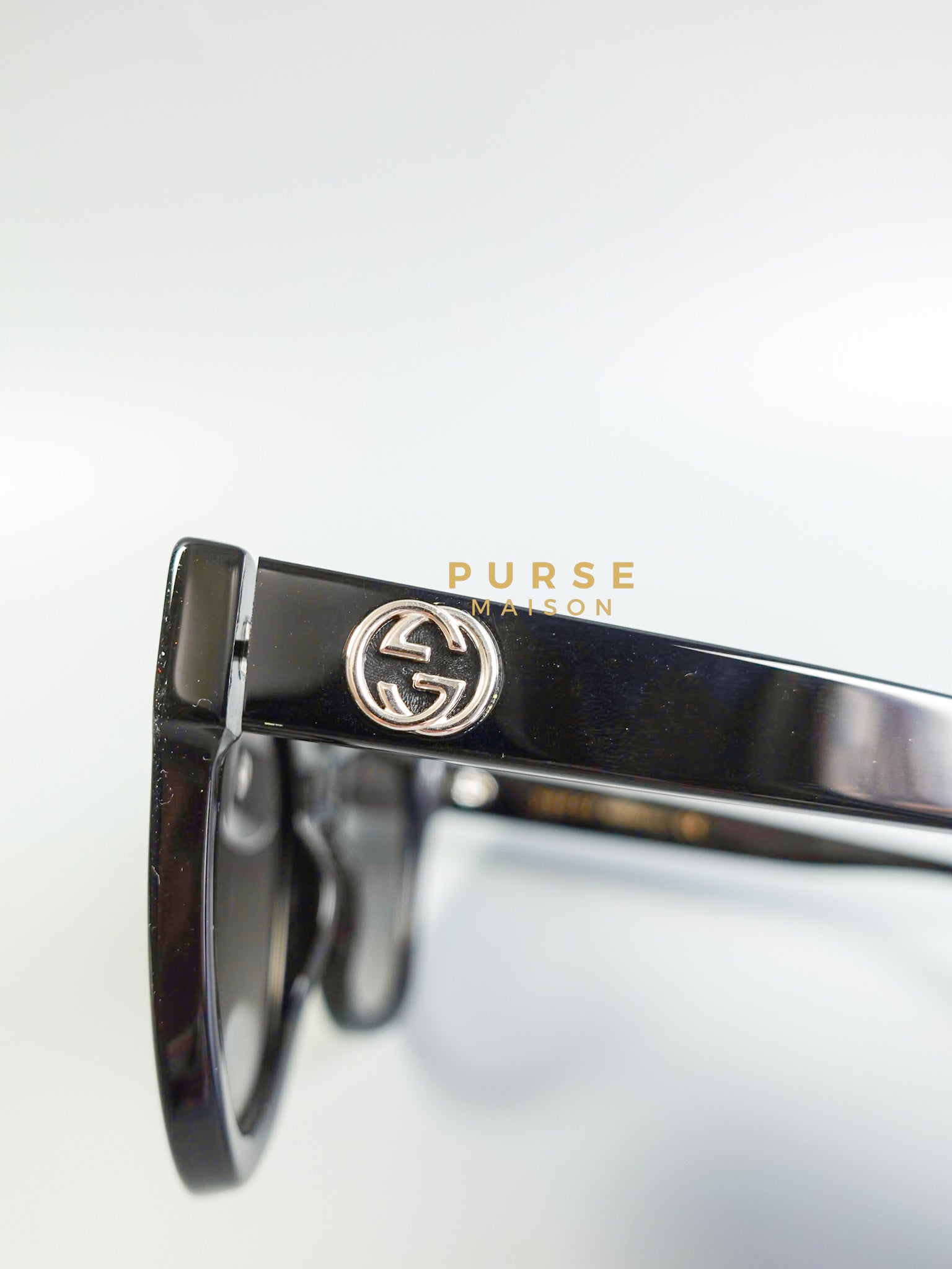 Black Cat Eye Monochromatic Square Sunglasses | Purse Maison Luxury Bags Shop