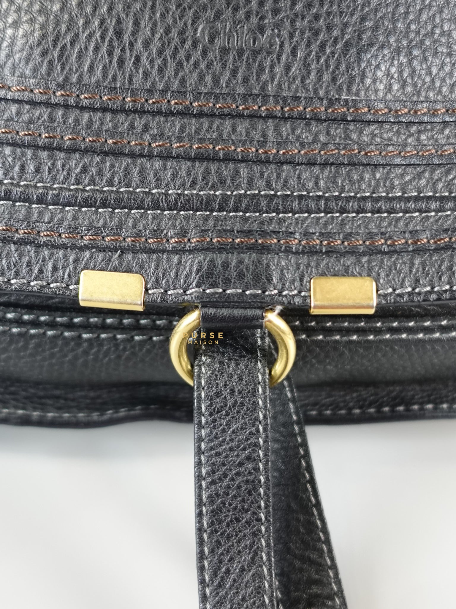 Black Leather Medium Marcie Satchel Bag | Purse Maison Luxury Bags Shop
