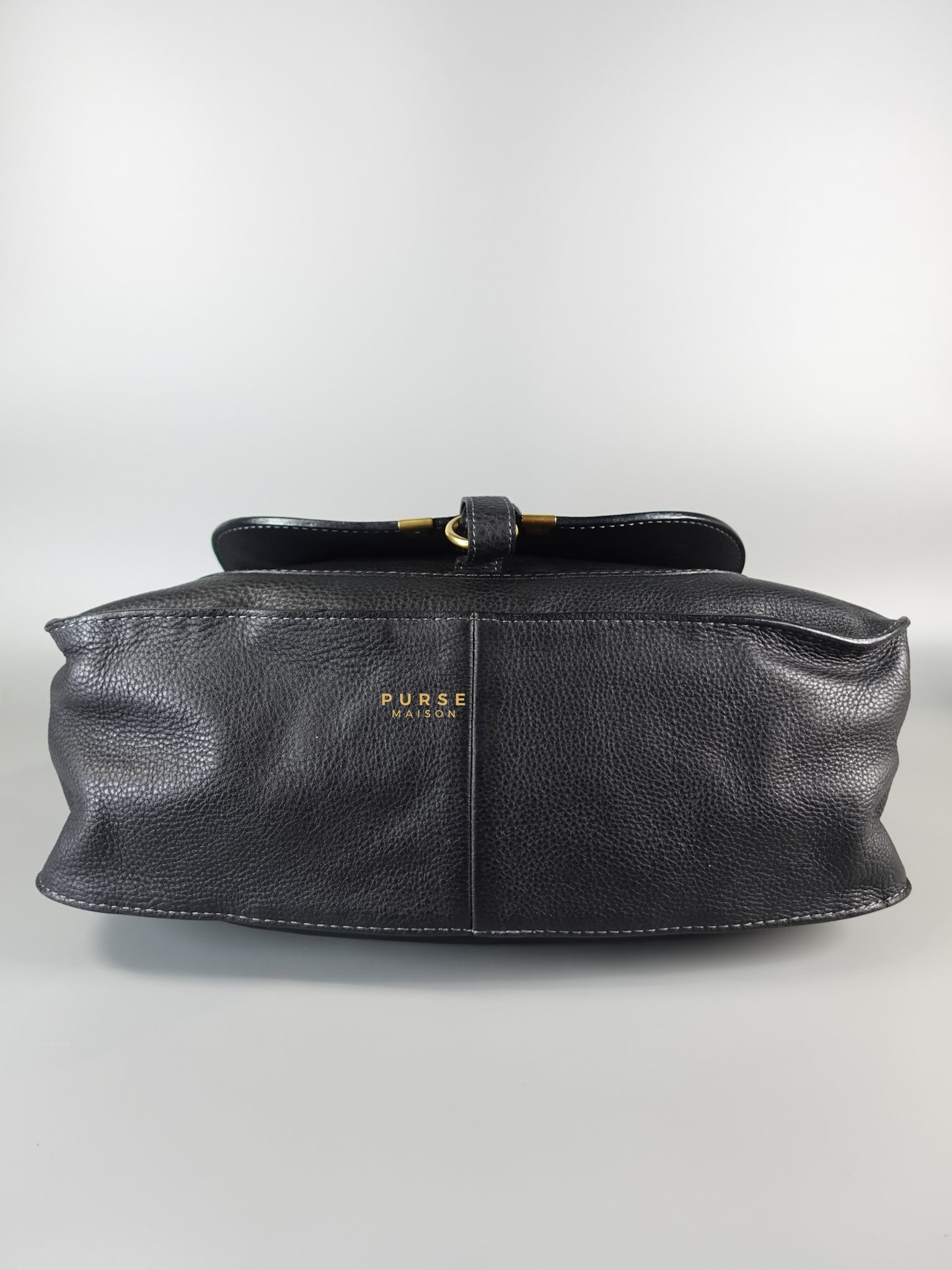Black Leather Medium Marcie Satchel Bag | Purse Maison Luxury Bags Shop