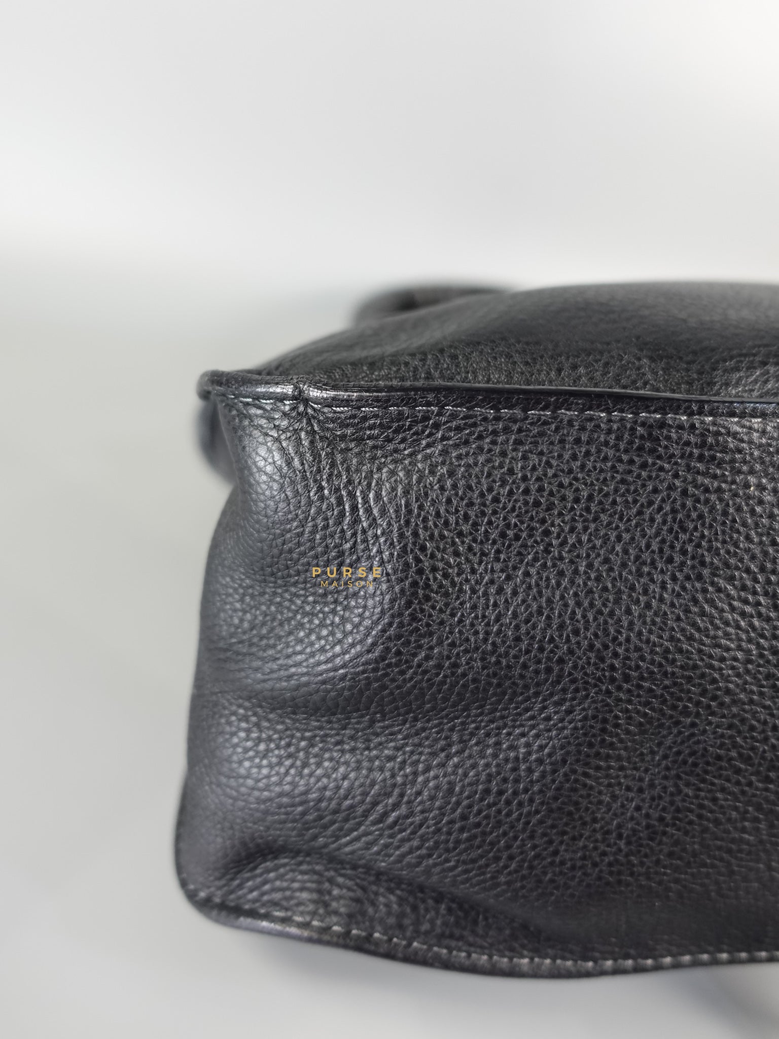 Black Leather Medium Marcie Satchel Bag | Purse Maison Luxury Bags Shop